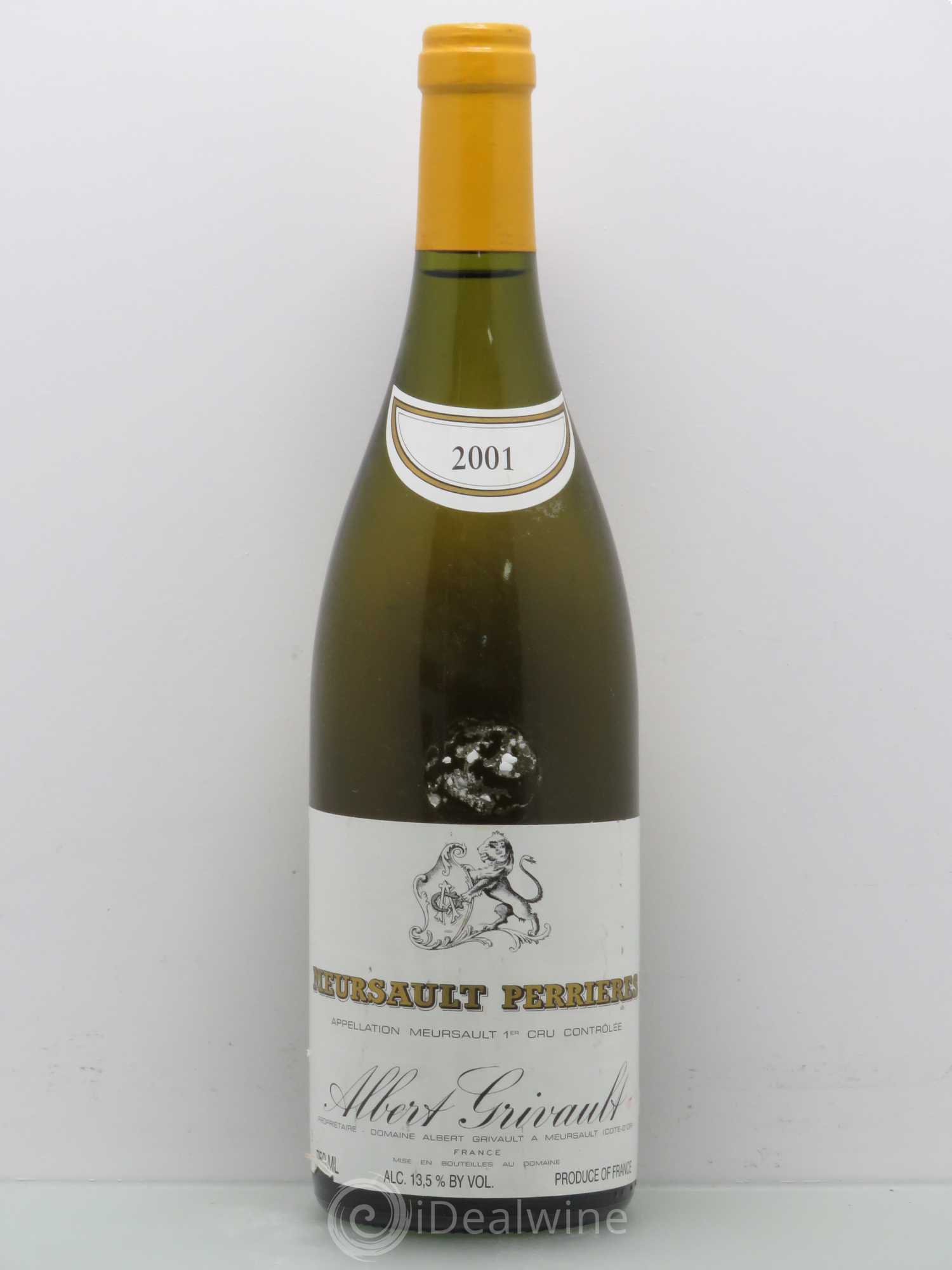 Meursault 1er Cru Perrières Albert Grivault 2001 - Lot de 1 bouteille - 0