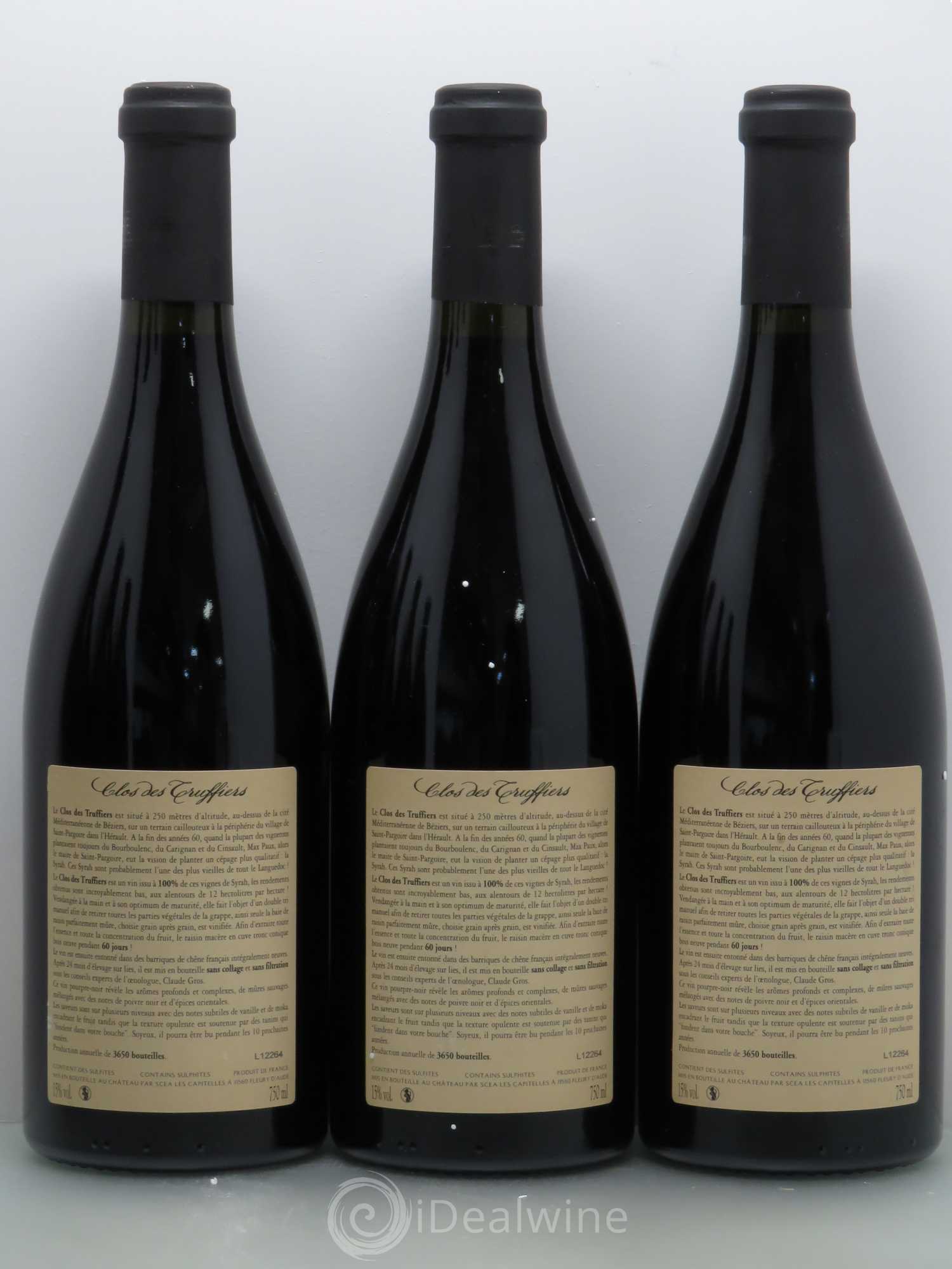 La Clape Château de La Négly Clos des Truffiers Jean Paux-Rosset 2009 - Lot de 6 bouteilles - 2