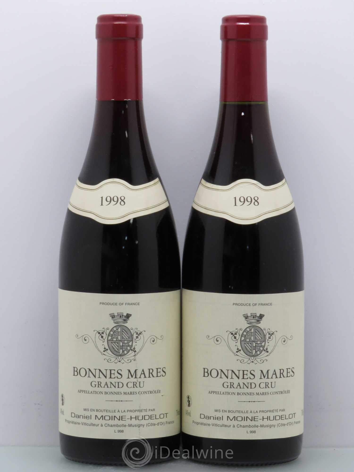 Bonnes-Mares Grand Cru Moine-Hudelot (Domaine) 1998 - Lot de 2 bouteilles - 0
