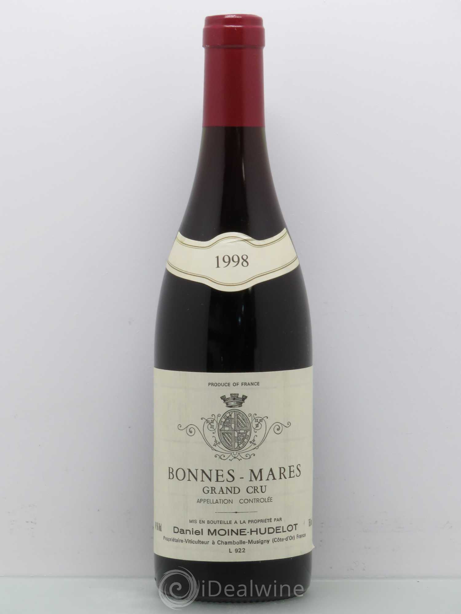 Bonnes-Mares Grand Cru Moine-Hudelot (Domaine) 1998 - Lot de 1 bouteille - 0