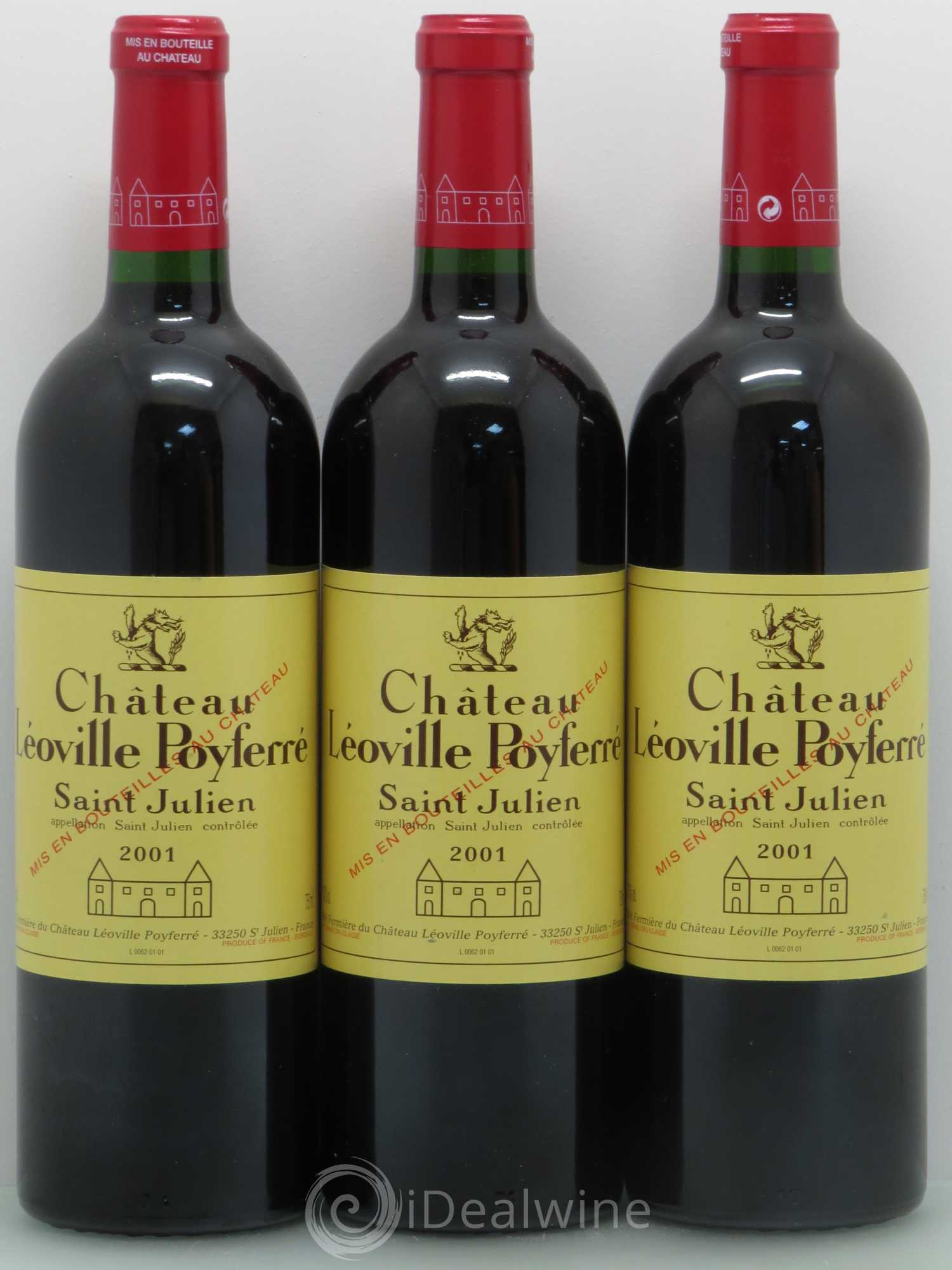 Château Léoville Poyferré 2ème Grand Cru Classé 2001 - Lot de 6 bouteilles - 1