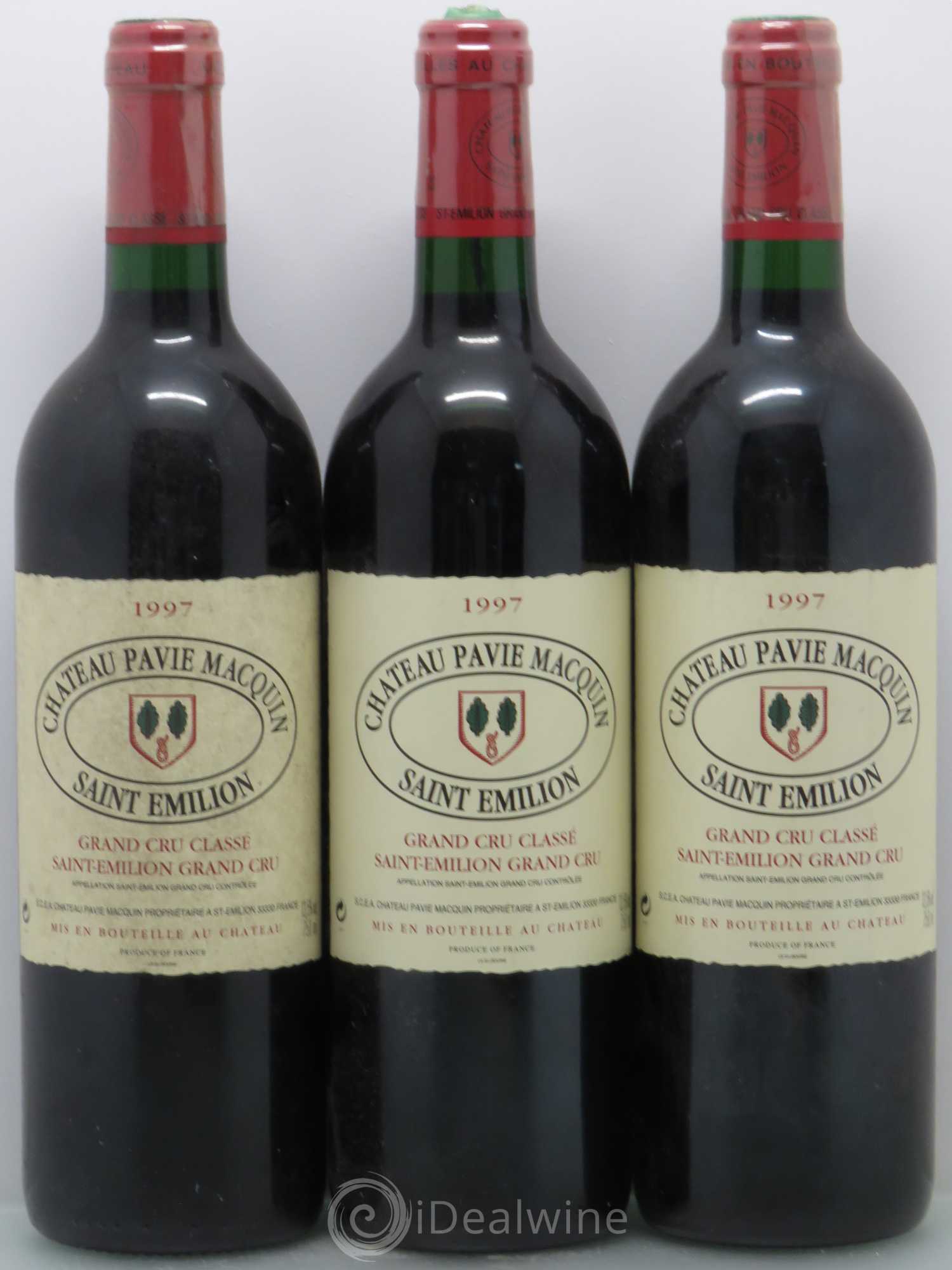 Château Pavie Macquin 1er Grand Cru Classé B 1997 - Lot de 3 bouteilles - 0