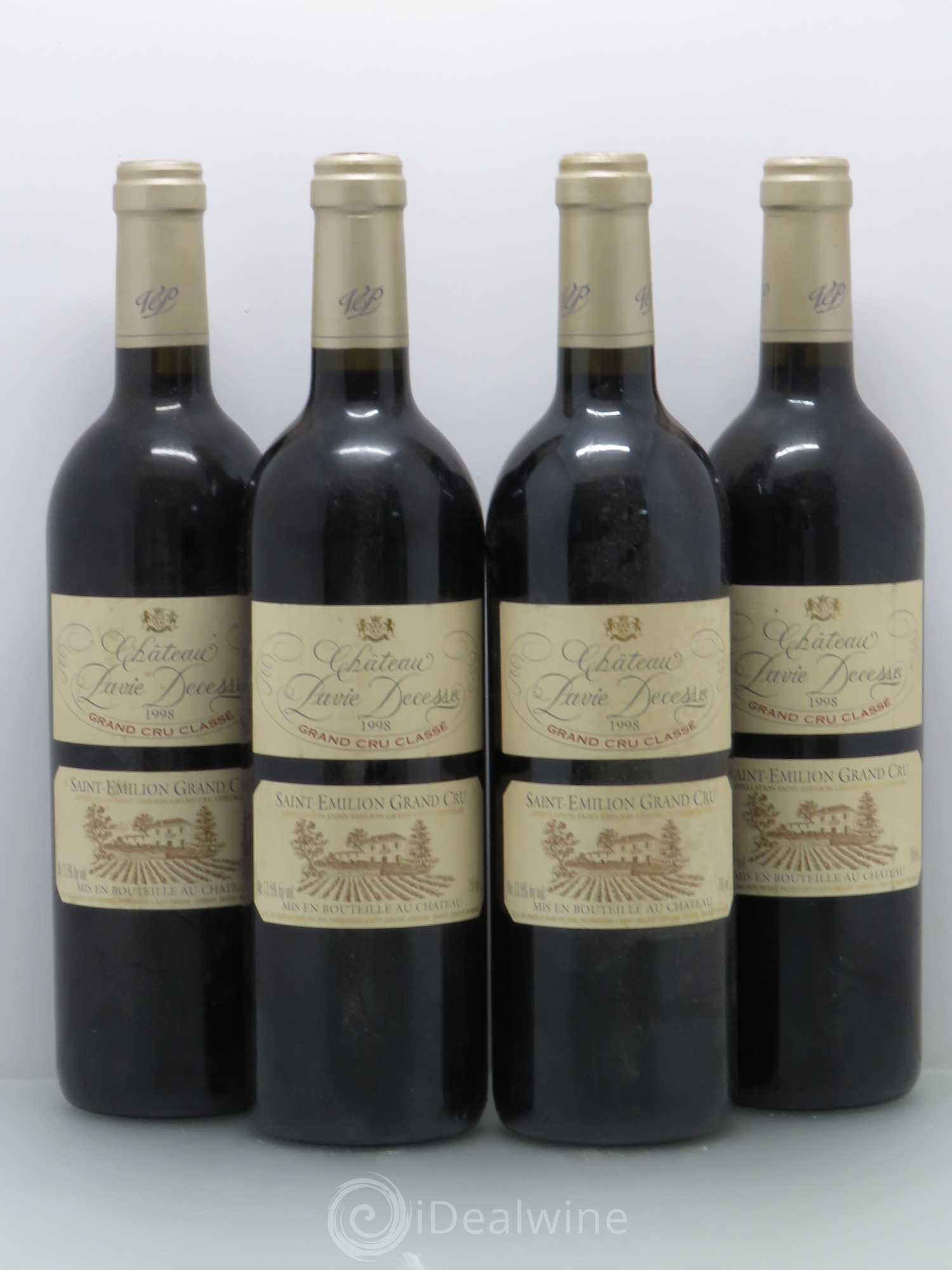 Château Pavie Decesse Grand Cru Classé 1998 - Lot de 4 bouteilles - 0