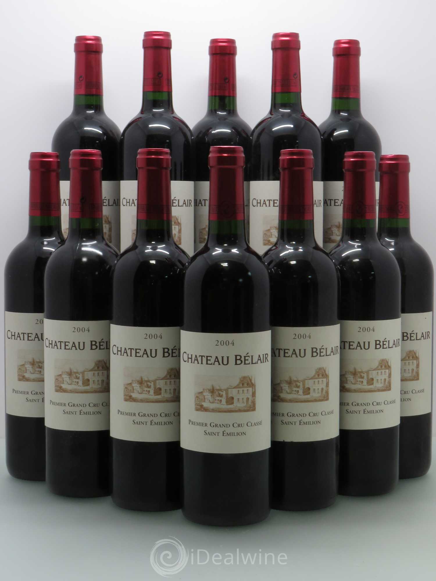 Château Belair (Belair-Monange) 1er Grand Cru Classé B 2004 - Lot de 12 bouteilles - 0