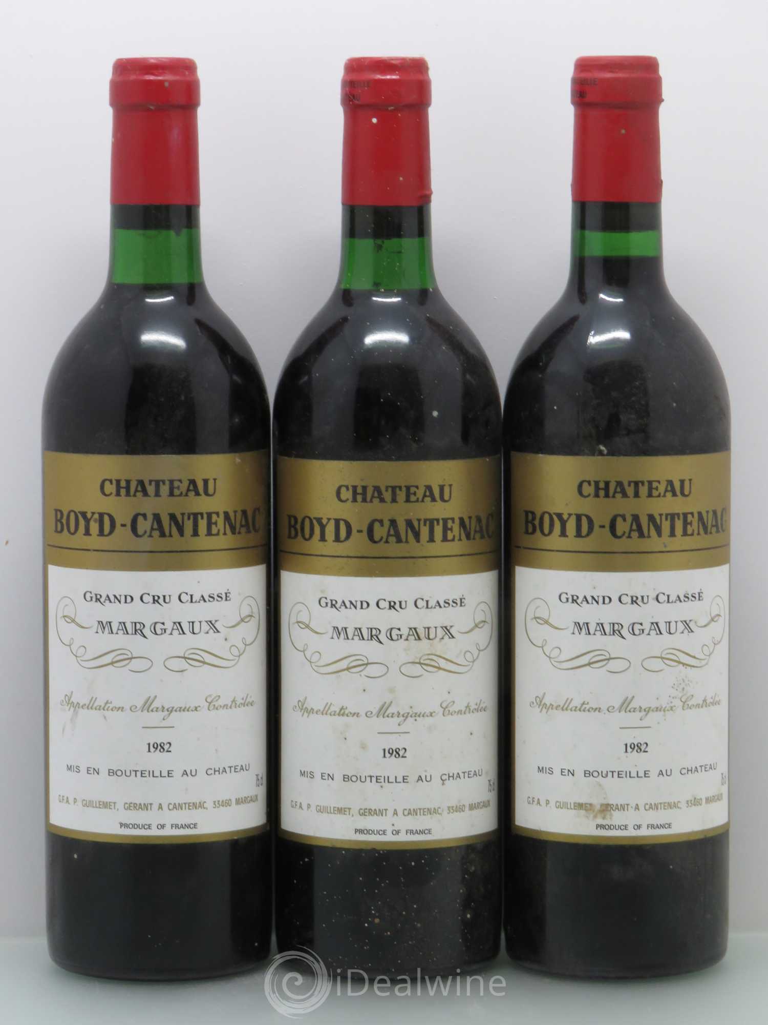 Château Boyd Cantenac 3ème Grand Cru Classé 1982 - Lot de 3 bouteilles - 0