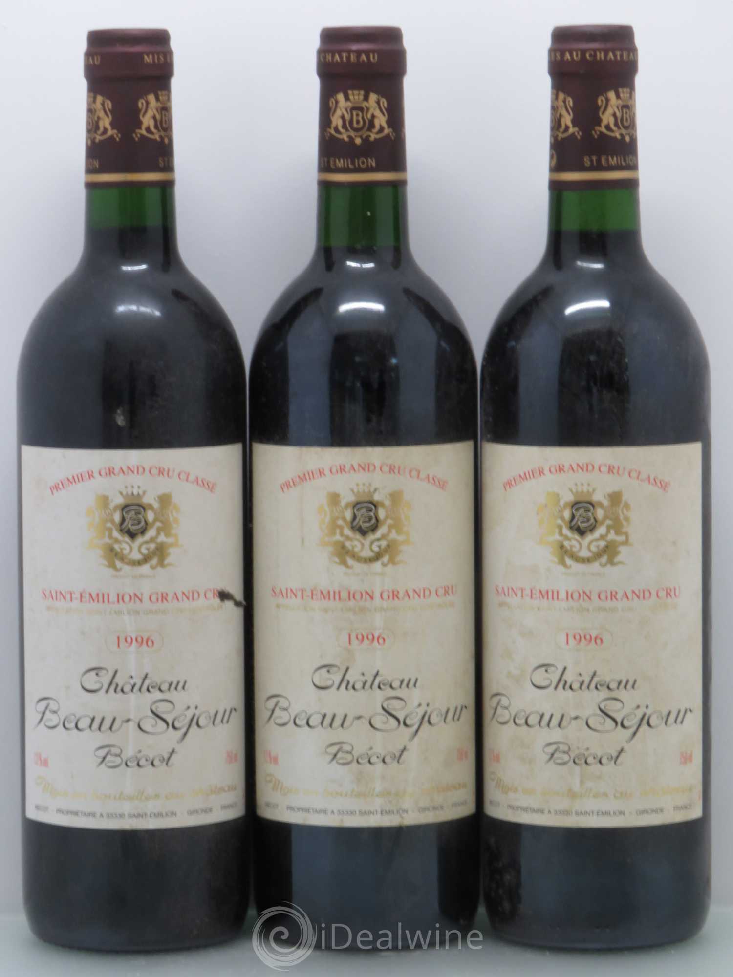 Château Beau-Séjour Bécot 1er Grand Cru Classé B 1996 - Lot de 6 bouteilles - 2