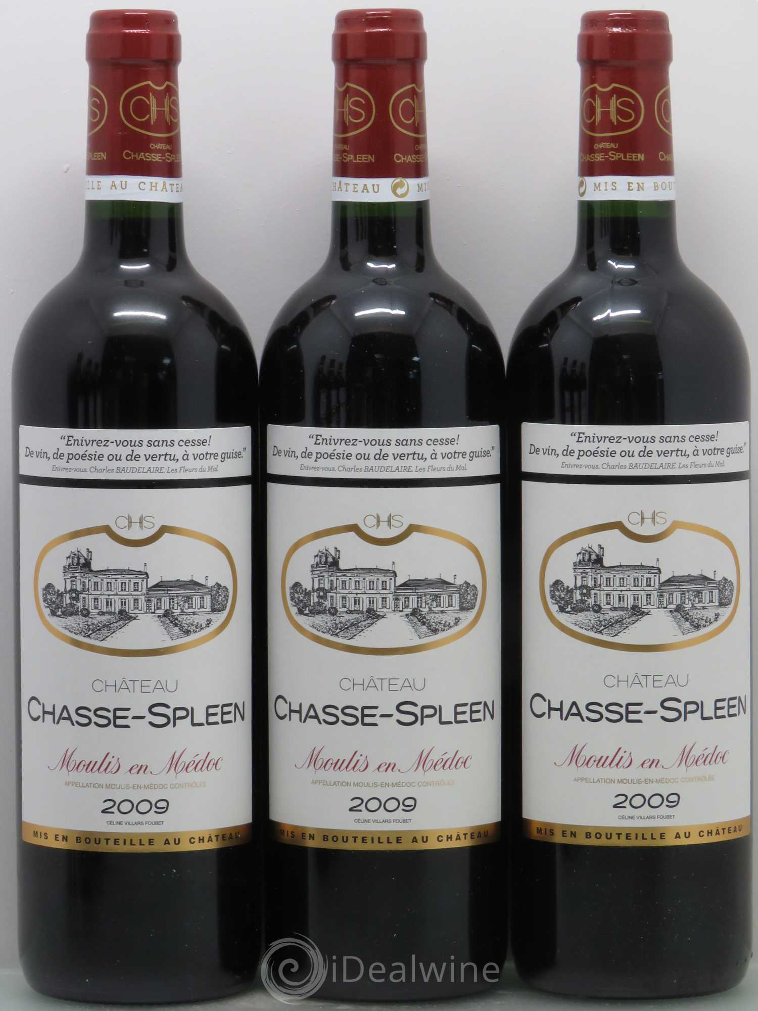 Château Chasse Spleen 2009 - Lot de 6 bouteilles - 1