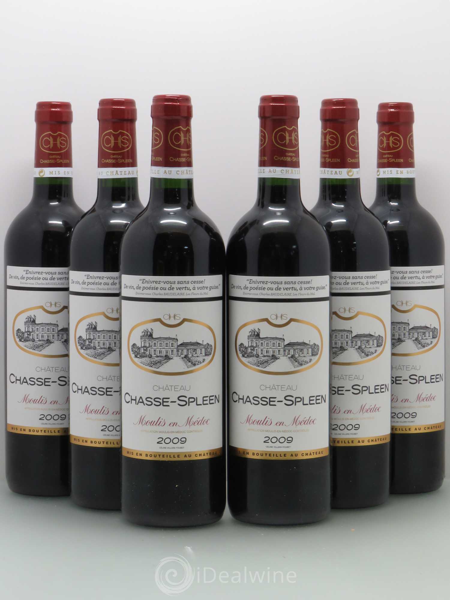 Château Chasse Spleen 2009 - Lot de 6 bouteilles - 0