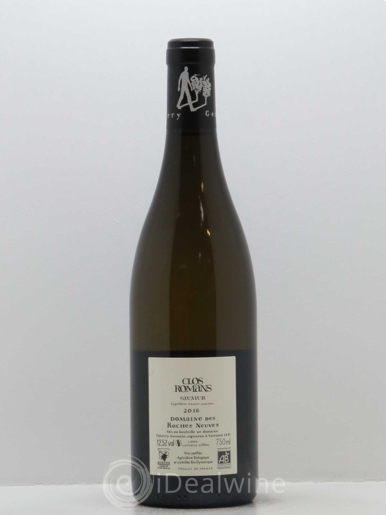 Saumur Clos Romans Domaine des Roches Neuves - Thierry Germain 2016 - Lot de 1 bouteille - 1