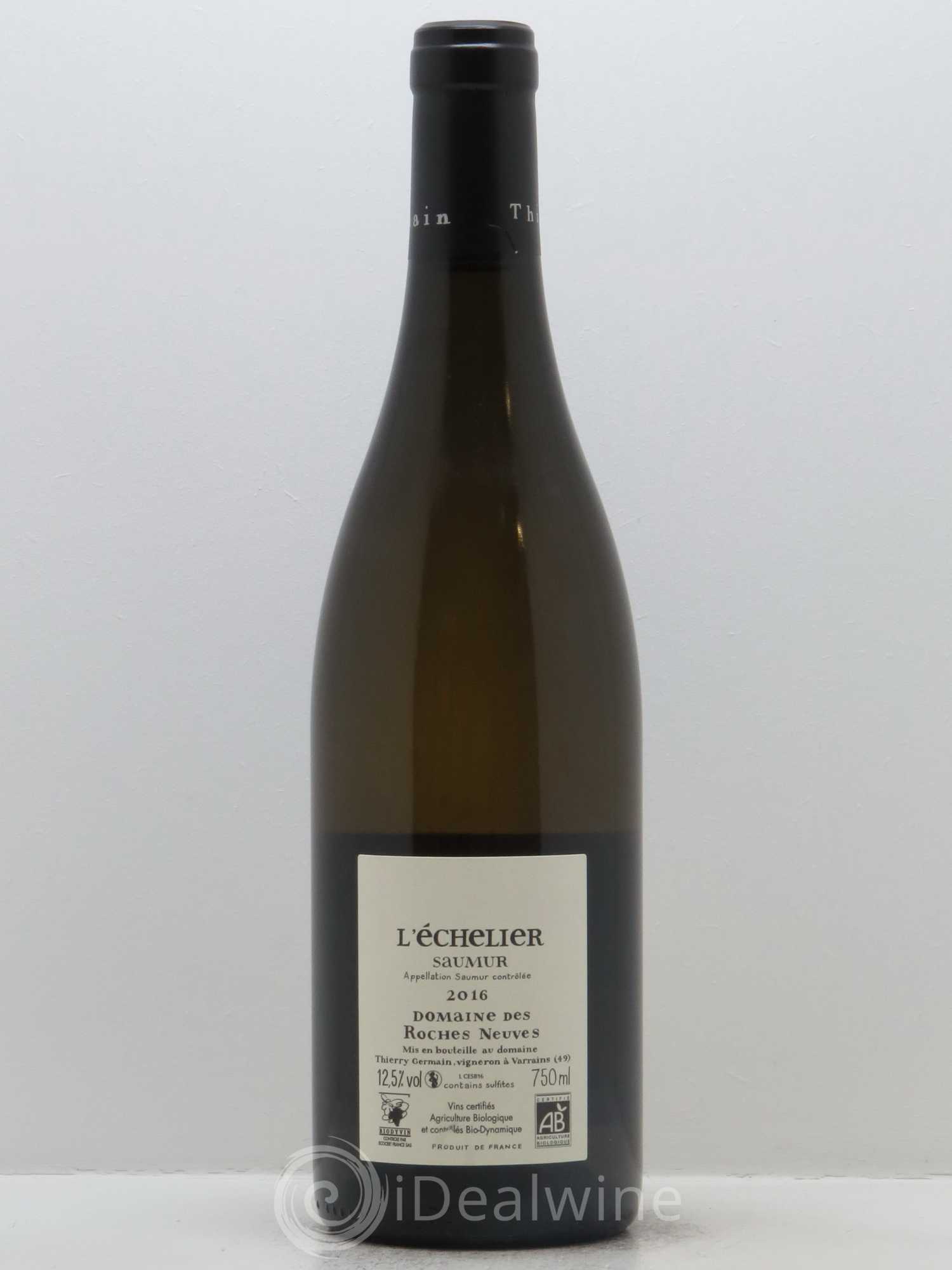 Saumur l'Echelier Domaine des Roches Neuves - Thierry Germain 2016 - Lot de 1 bouteille - 1