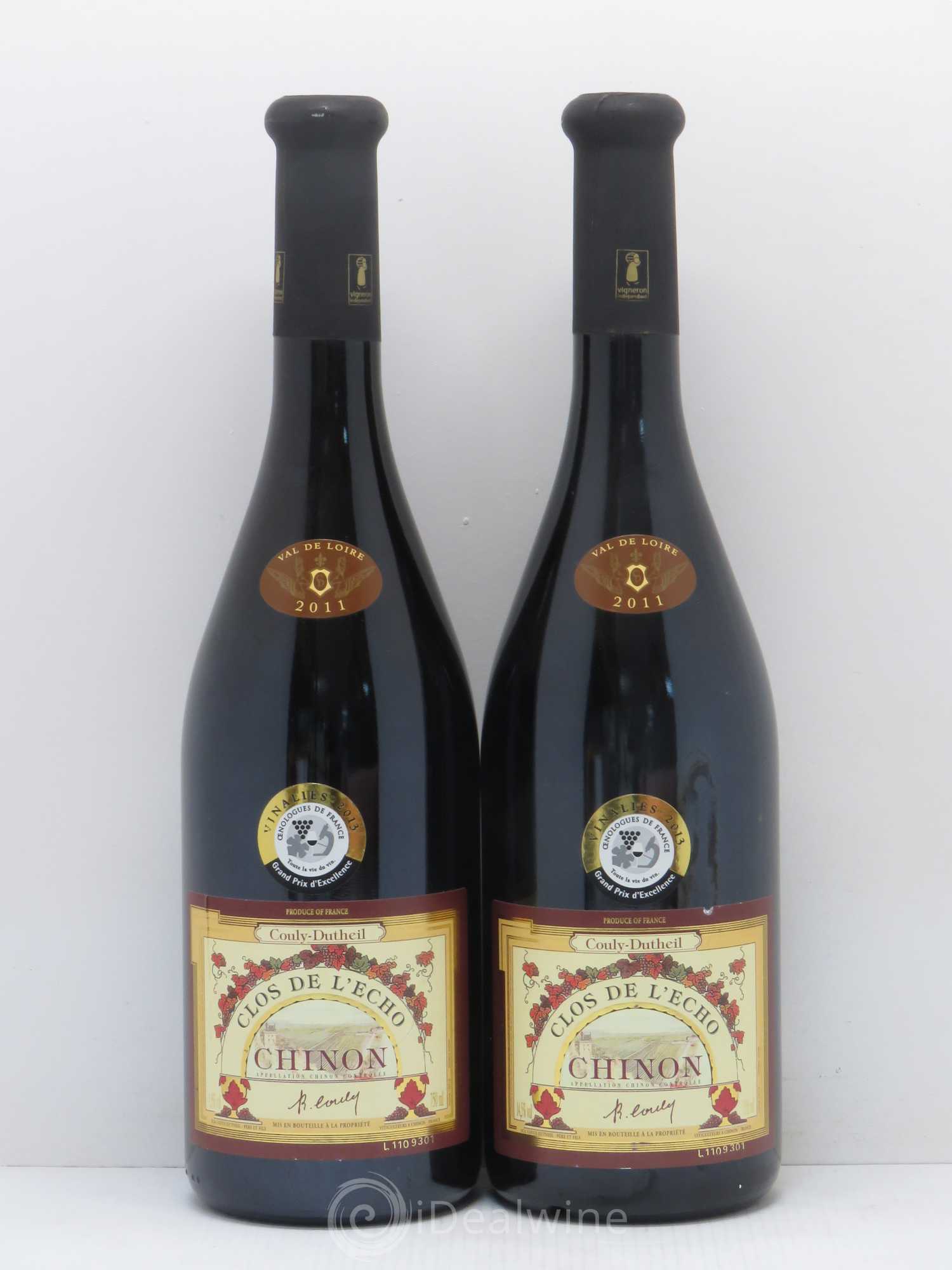 Chinon Clos de l'Echo Couly-Dutheil 2011 - Lot de 2 bouteilles - 0