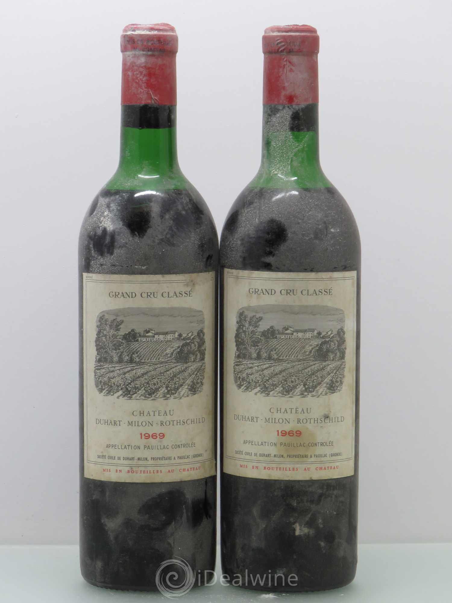 Château Duhart-Milon 4ème Grand Cru Classé 1969 - Lot de 2 bouteilles - 0