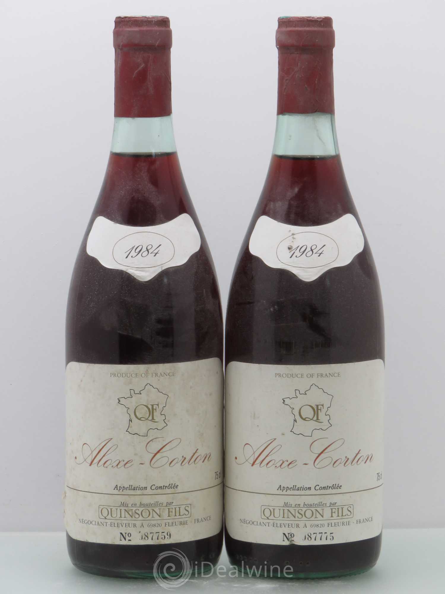 Aloxe-Corton Quinson Fils 1984 - Lot de 2 bouteilles - 0