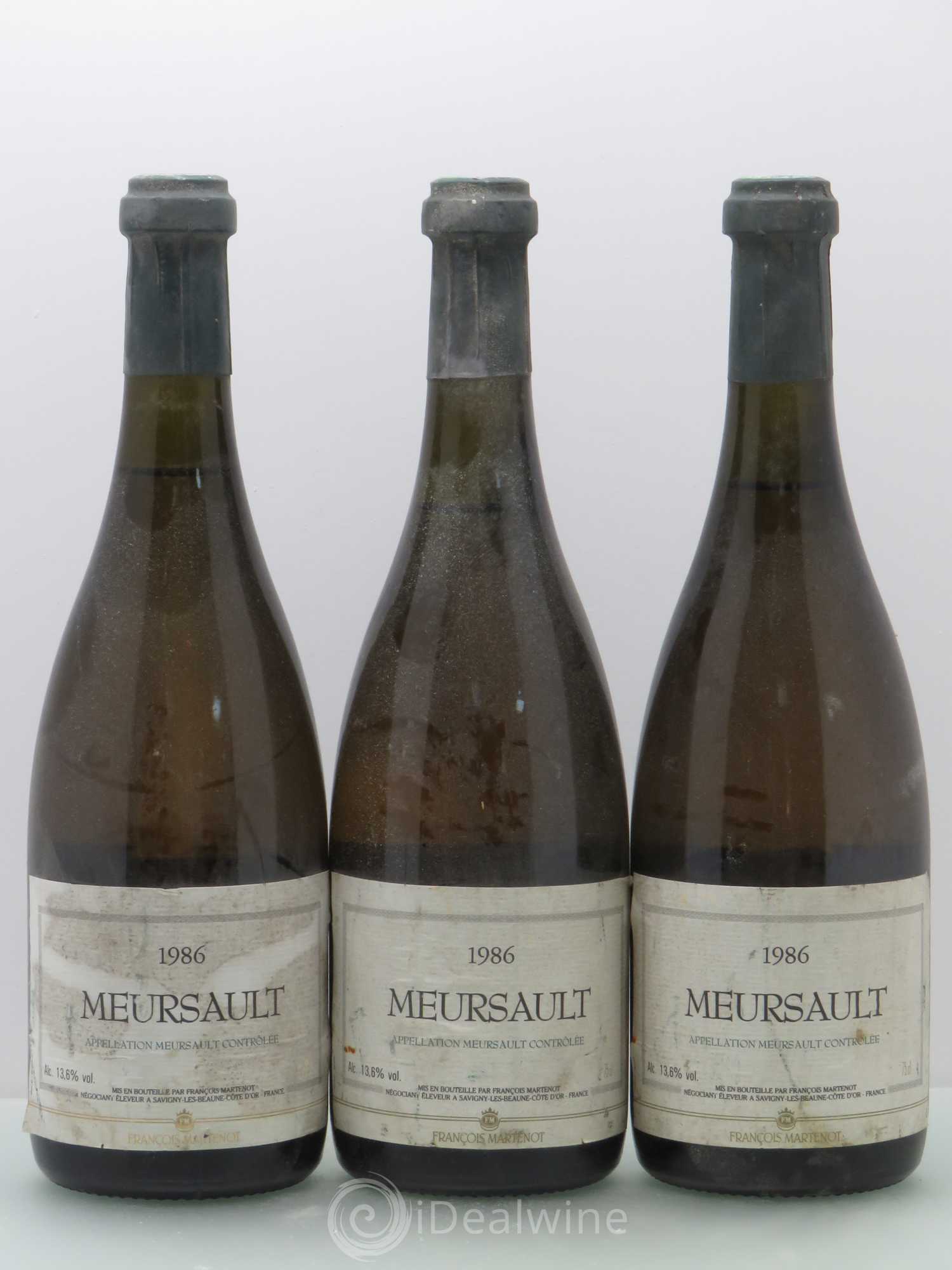 Meursault Martenot 1986 - Lot de 3 bouteilles - 0