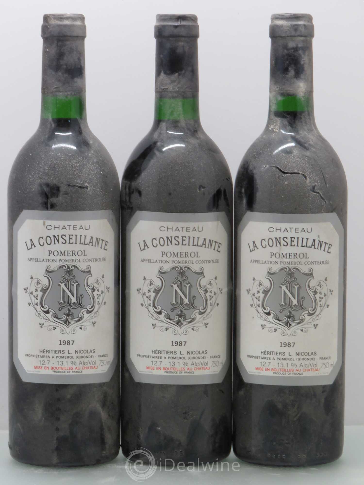 Château la Conseillante 1987 - Lot de 3 bouteilles - 0