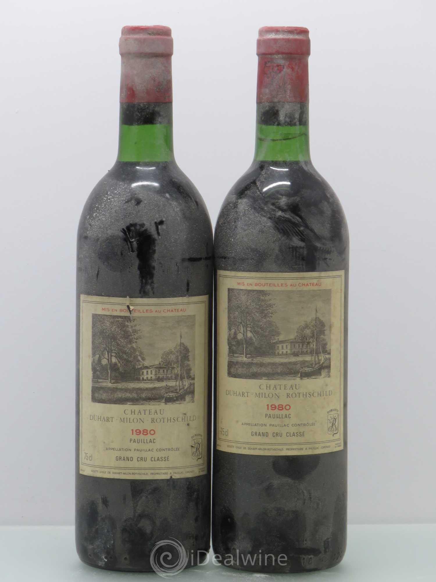 Château Duhart-Milon 4ème Grand Cru Classé 1980 - Lot de 2 bouteilles - 0