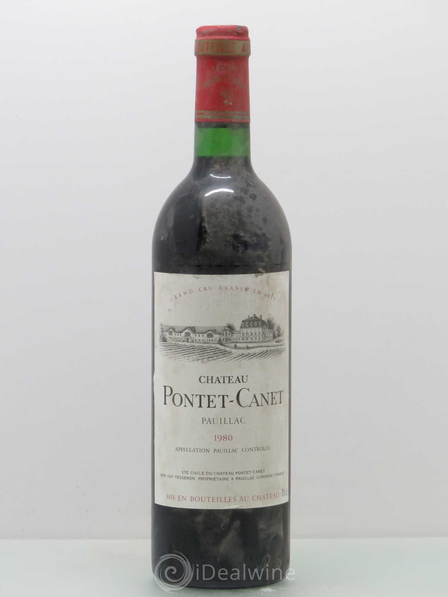 Château Pontet Canet 5ème Grand Cru Classé 1980 - Lot de 1 bouteille - 0
