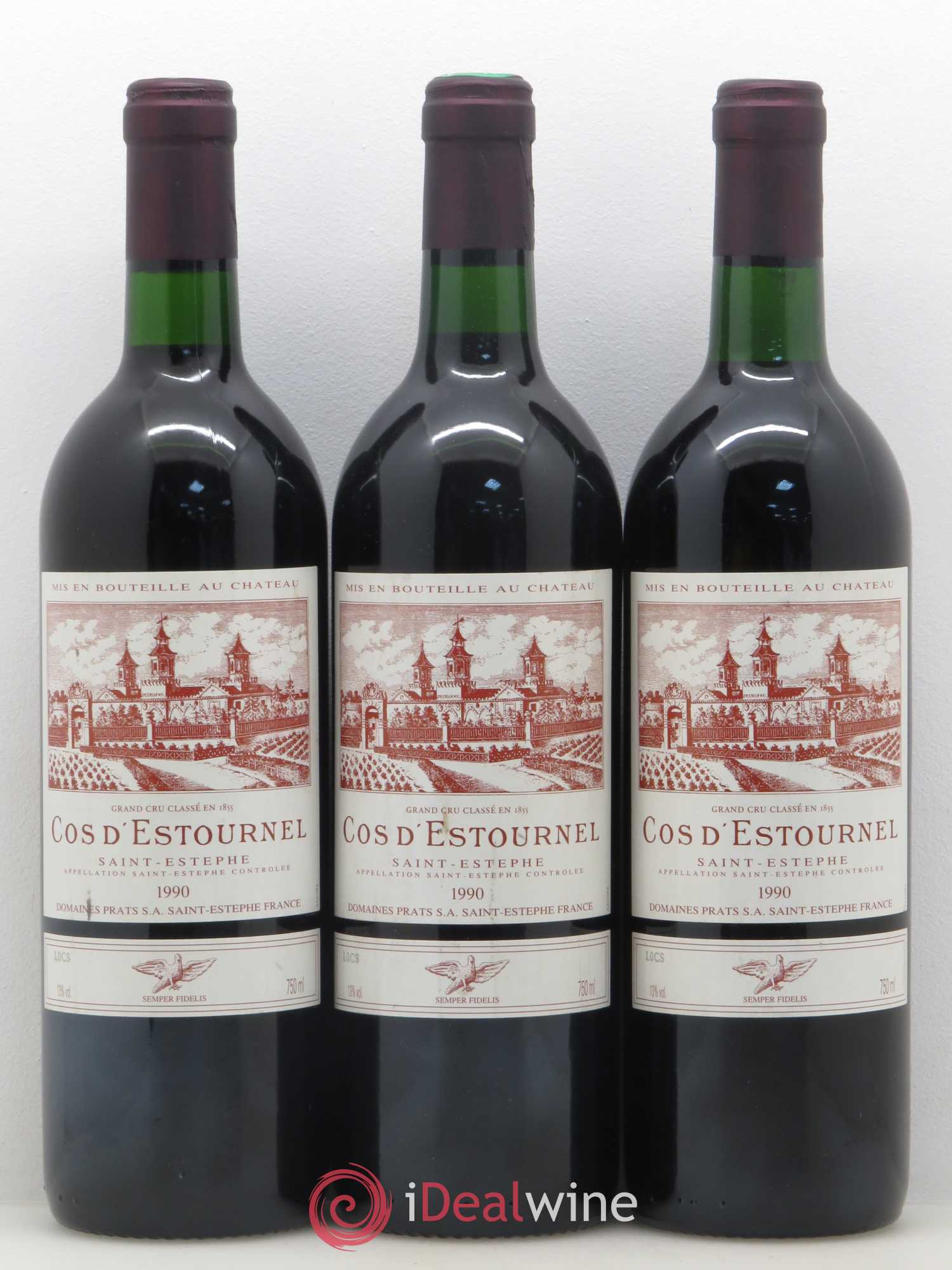 Cos d'Estournel 2ème Grand Cru Classé 1990 - Lot de 3 bouteilles - 0