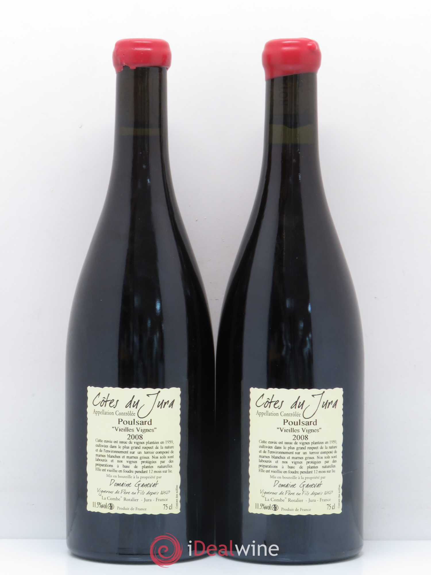 Côtes du Jura Cuvée de l'Enfant Terrible Jean-François Ganevat (Domaine) Vieilles vignes 2008 - Lot de 2 bouteilles - 1