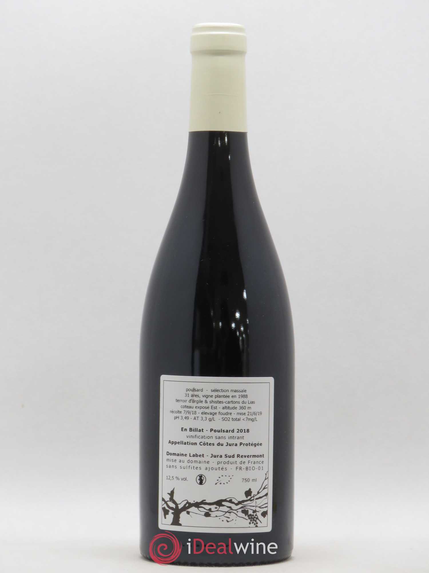 Côtes du Jura Poulsard En Billat Romain - Julien  - Charline Labet Sélections Massales 2018 - Lot de 1 bouteille - 1