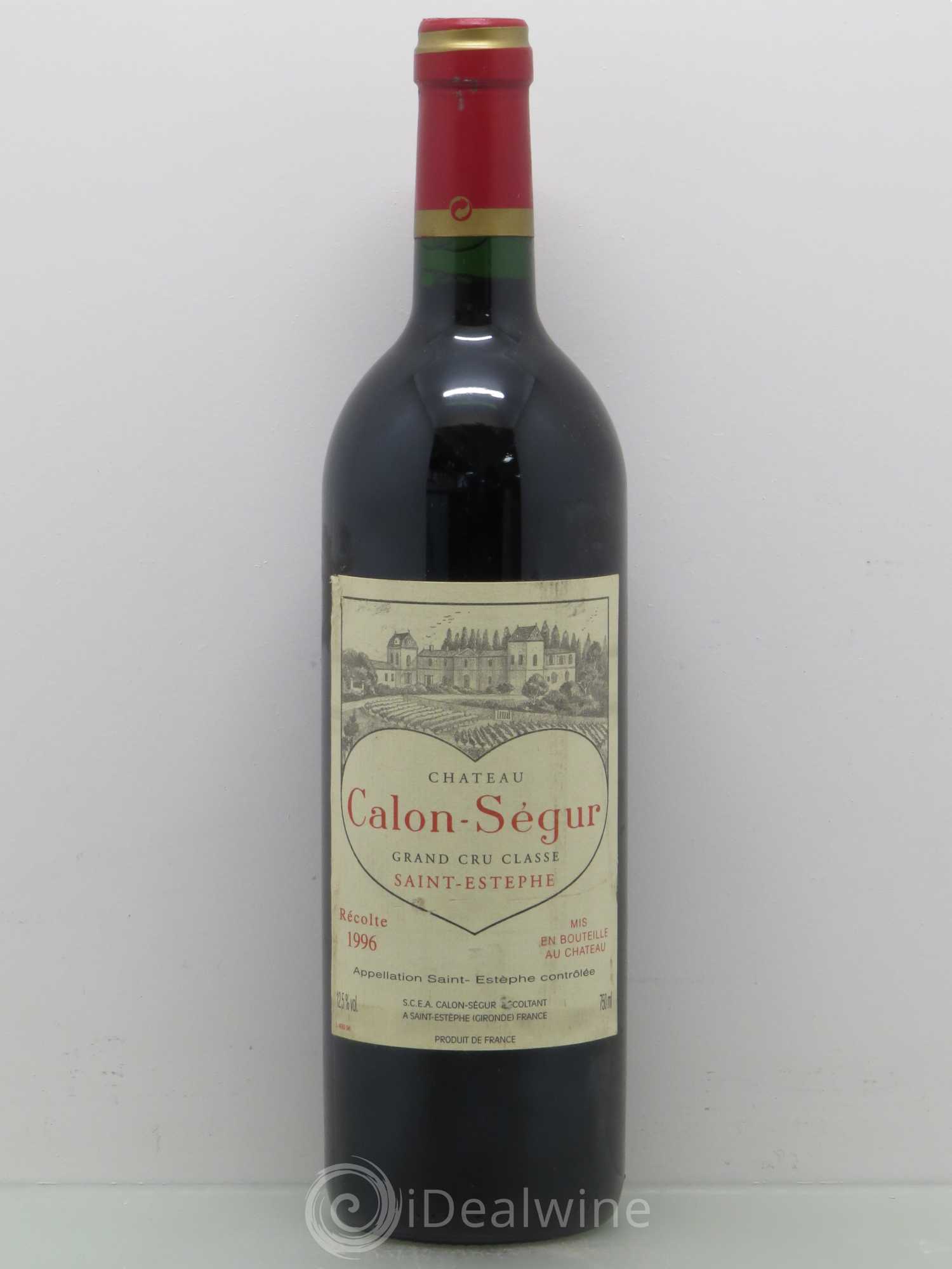Château Calon Ségur 3ème Grand Cru Classé 1996 - Lot de 1 bouteille - 0