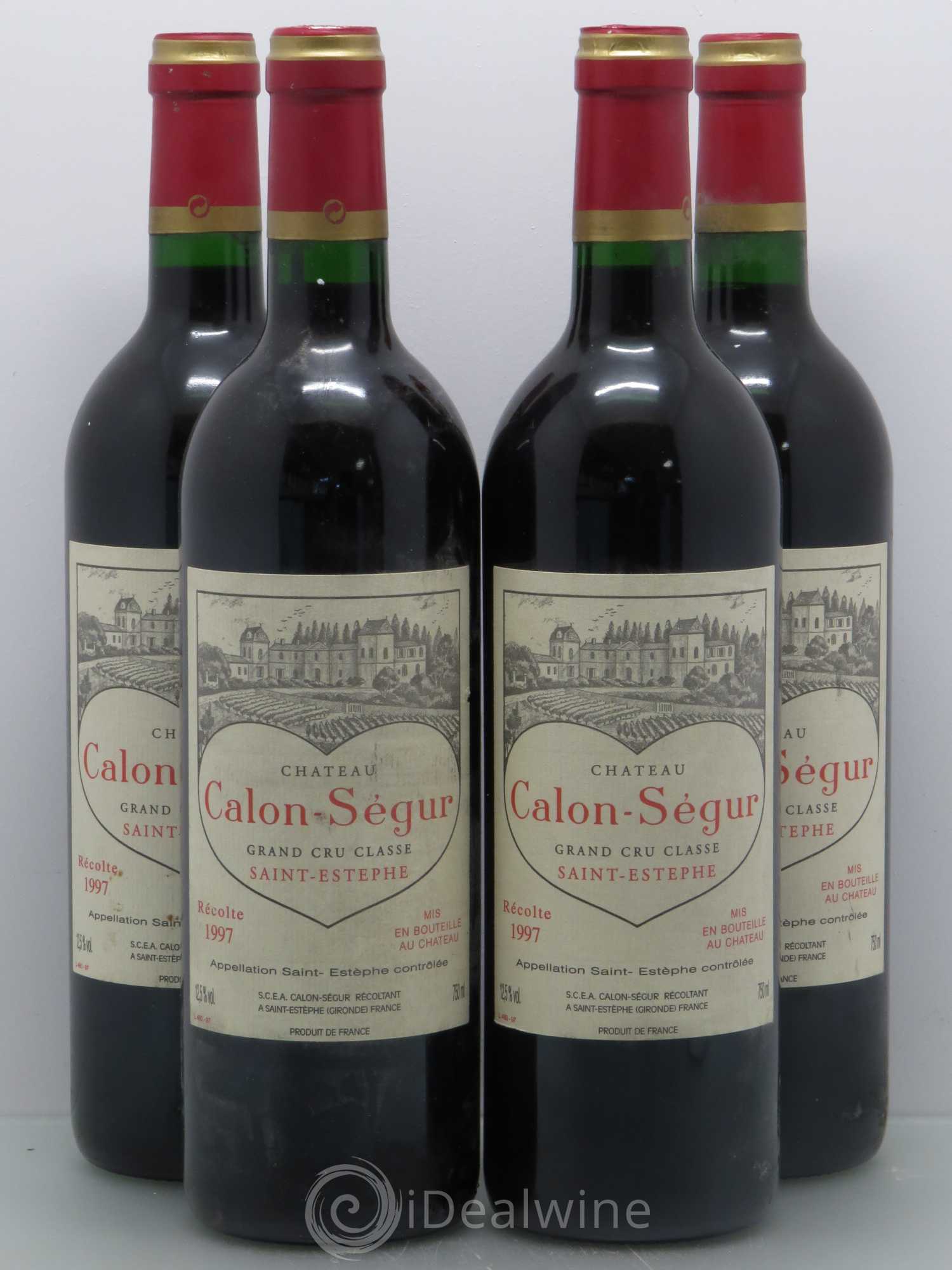 Château Calon Ségur 3ème Grand Cru Classé 1997 - Lot de 4 bouteilles - 0