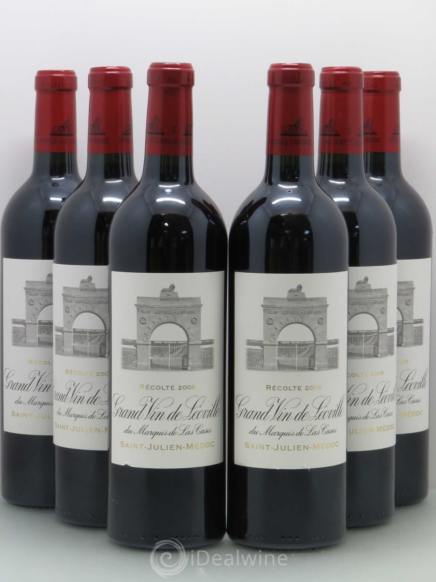 Château Léoville Las Cases 2ème Grand Cru Classé 2008 - Lot de 6 bouteilles - 0