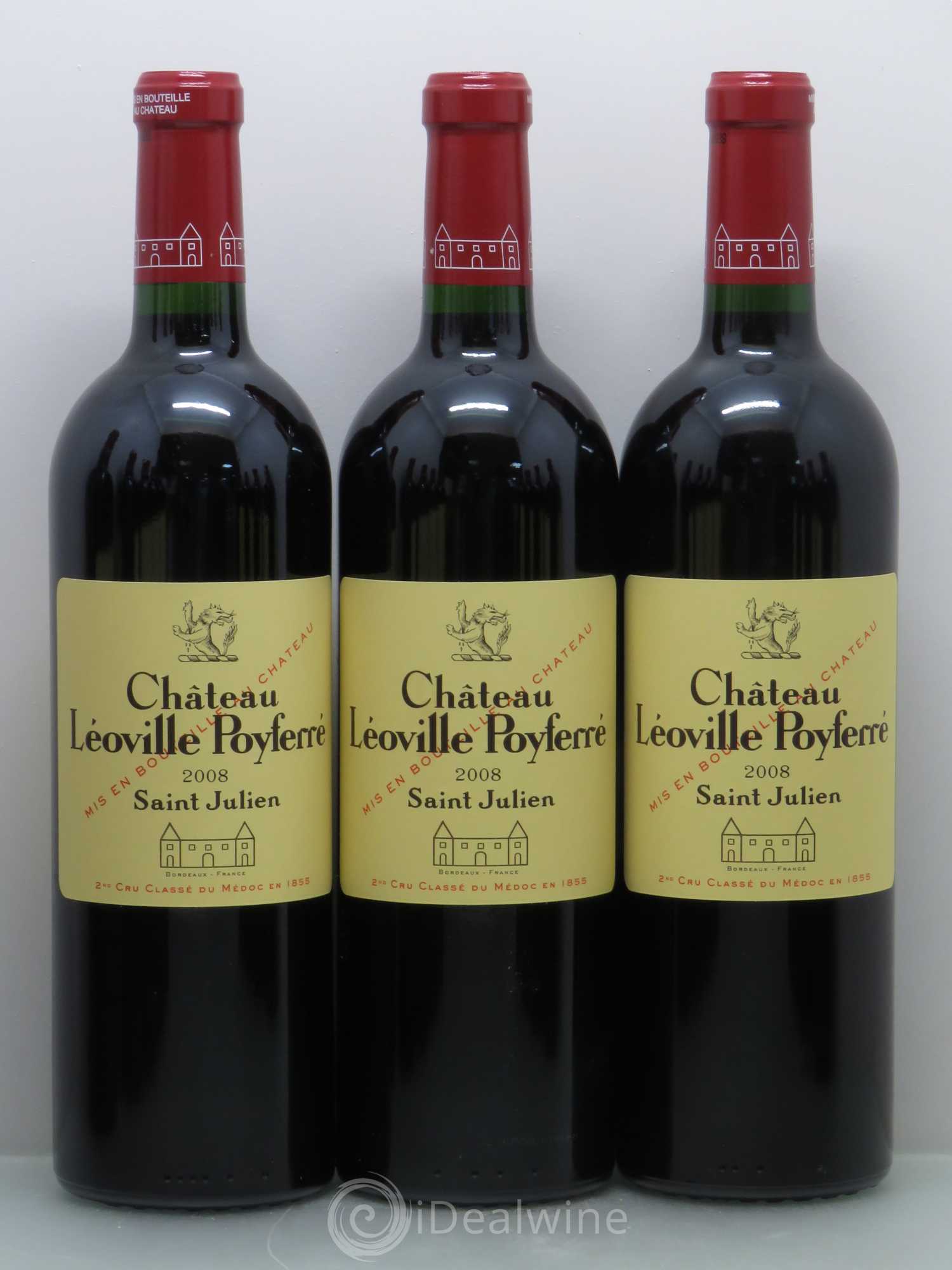 Château Léoville Poyferré 2ème Grand Cru Classé 2008 - Lot de 12 bouteilles - 1