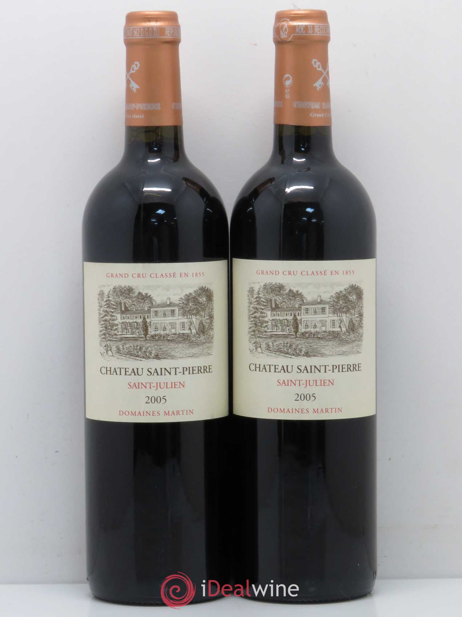 Château Saint-Pierre 4ème Grand Cru Classé 2005 - Lot de 2 bouteilles - 0