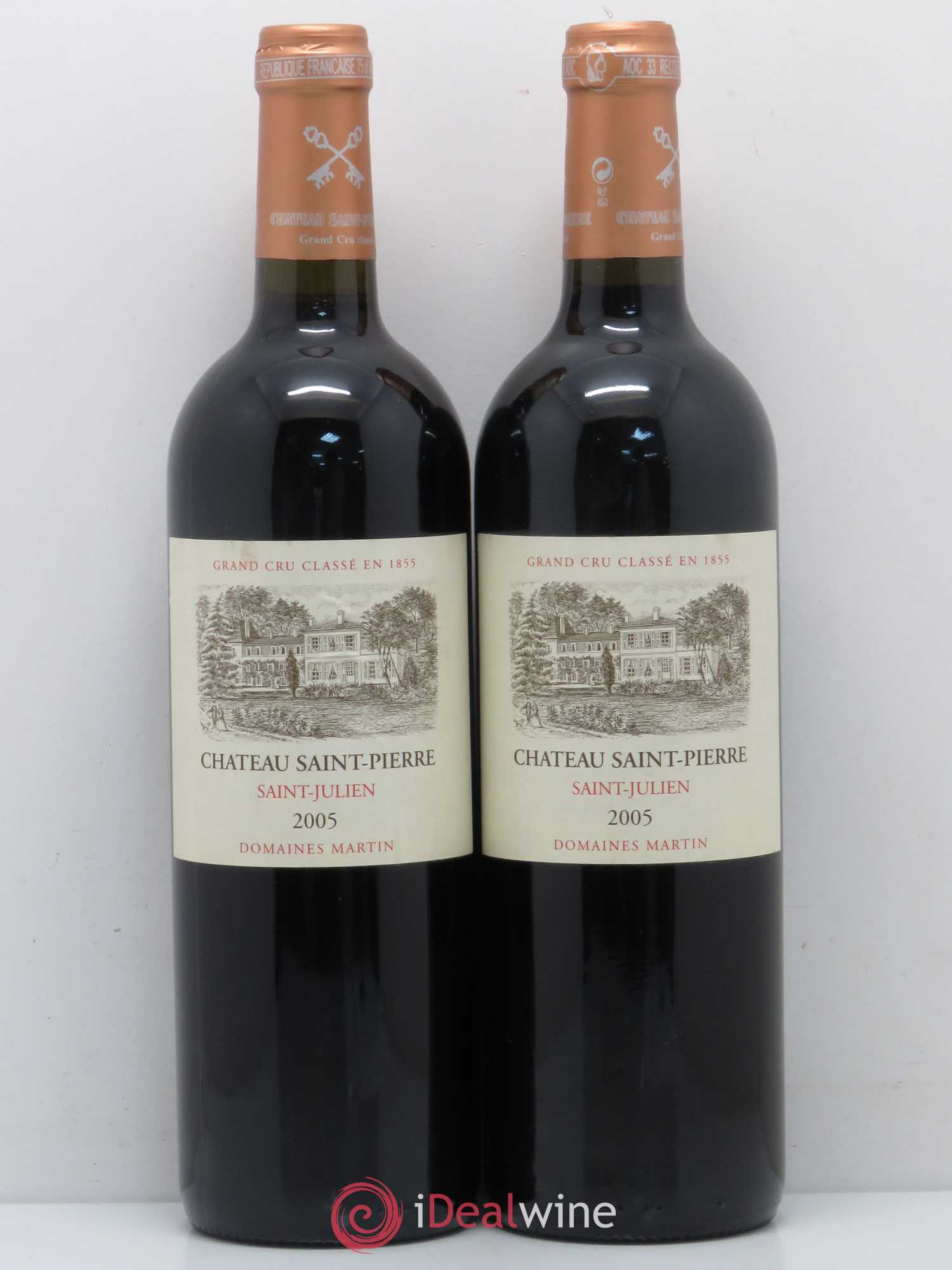 Château Saint-Pierre 4ème Grand Cru Classé 2005 - Lot de 2 bouteilles - 0