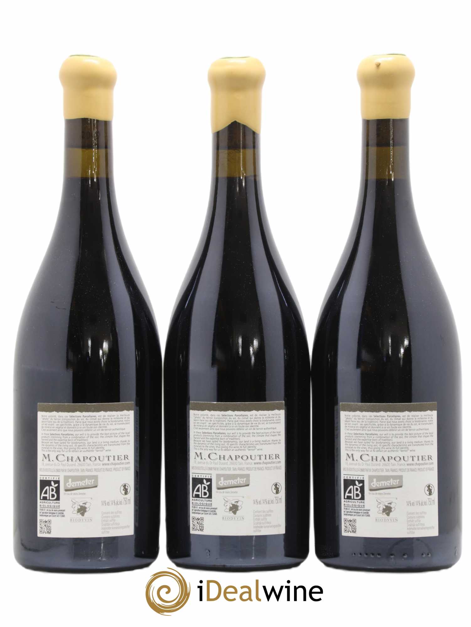 Hermitage Ermitage l'Ermite Chapoutier 2009 - Lot de 3 bouteilles - 1