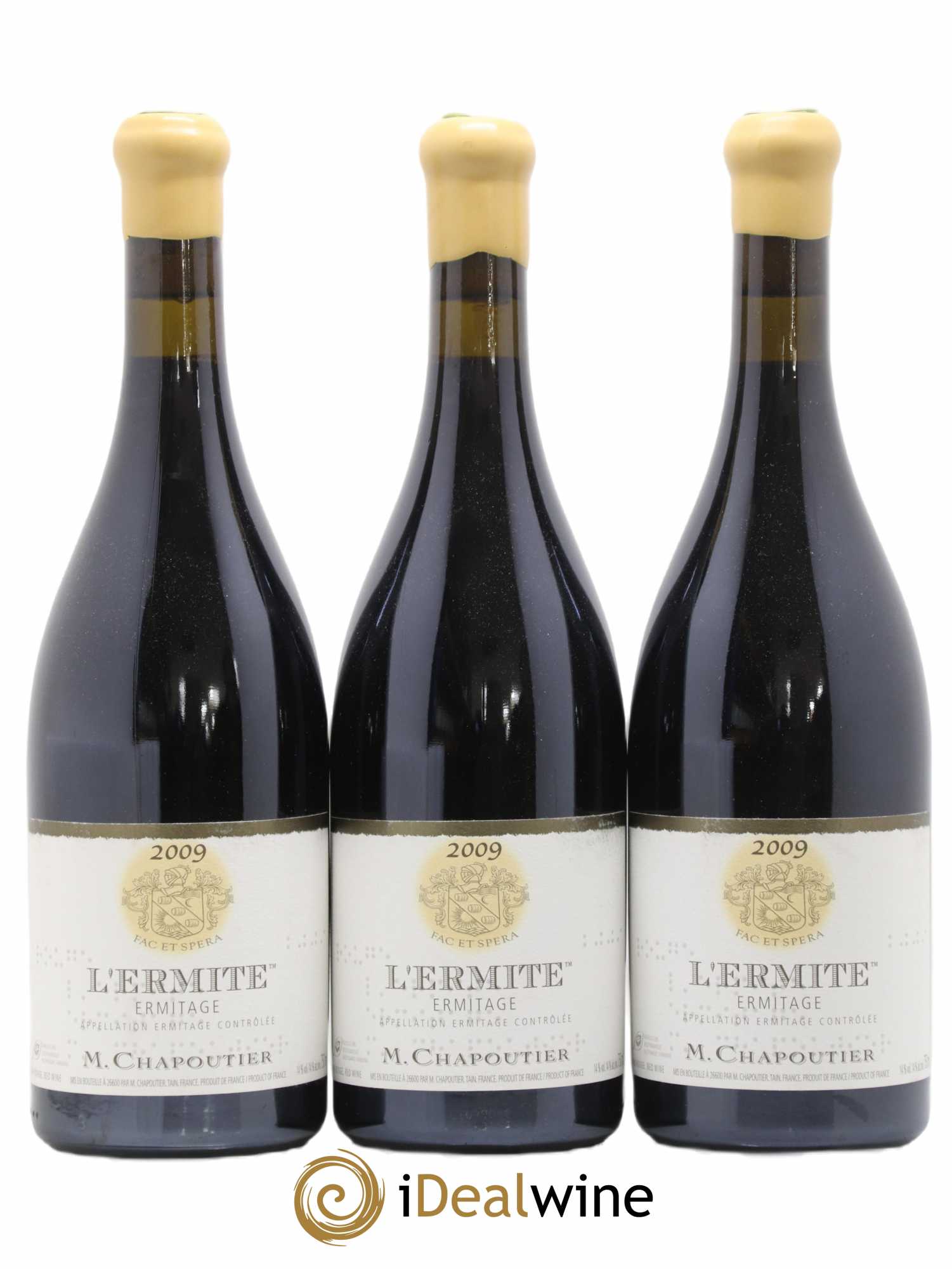 Hermitage Ermitage l'Ermite Chapoutier 2009 - Lot de 3 bouteilles - 0