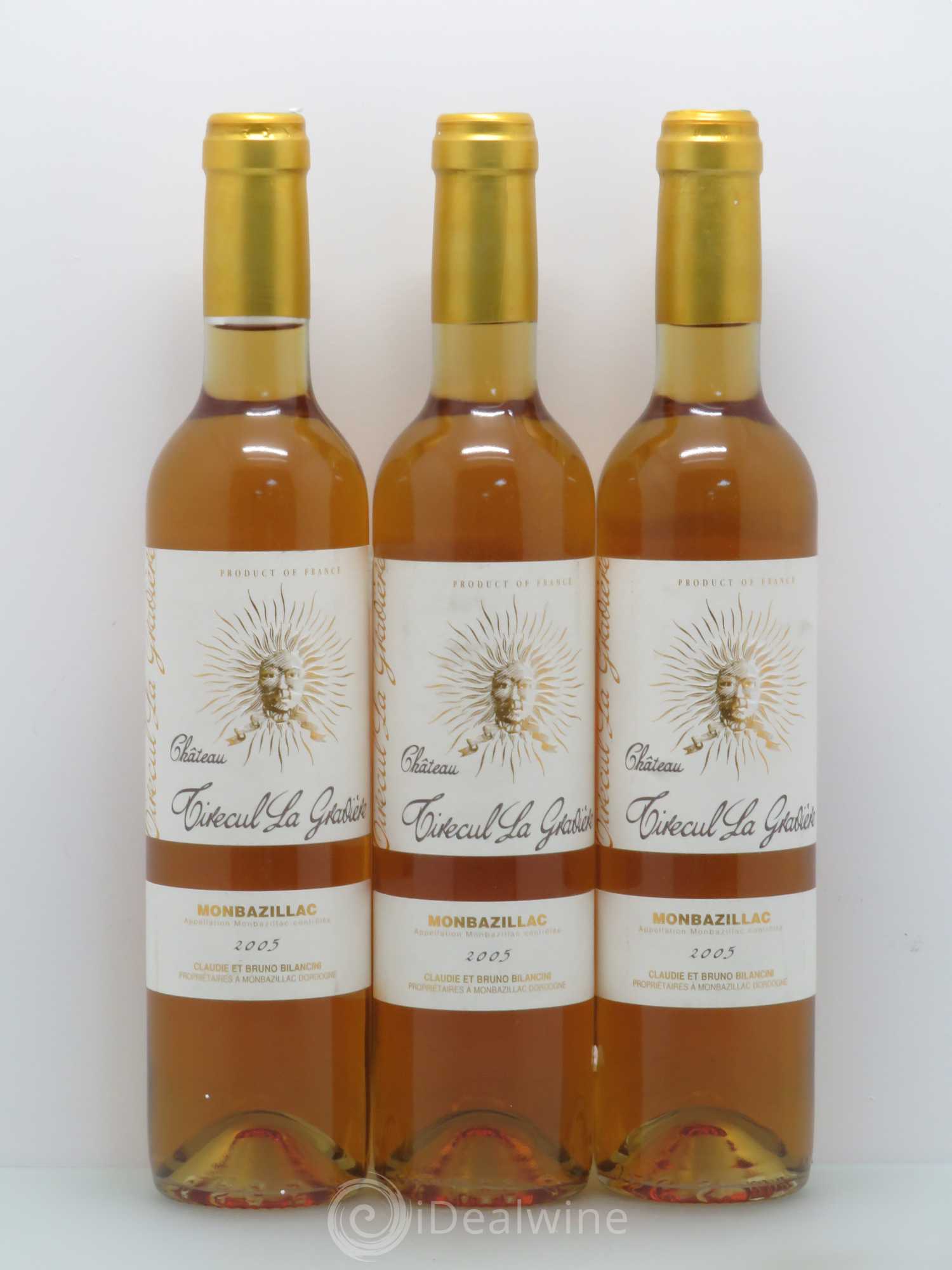 Monbazillac Château Tirecul La Gravière Bruno et Claudie Bilancini 2005 - Lotto di 3 bottiglie - 0