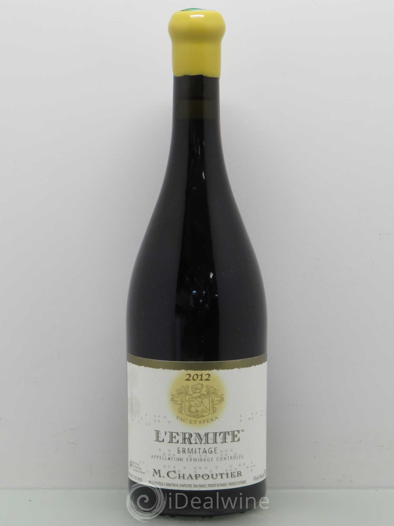 Hermitage Ermitage l'Ermite Chapoutier 2012 - Lot de 1 bouteille - 0