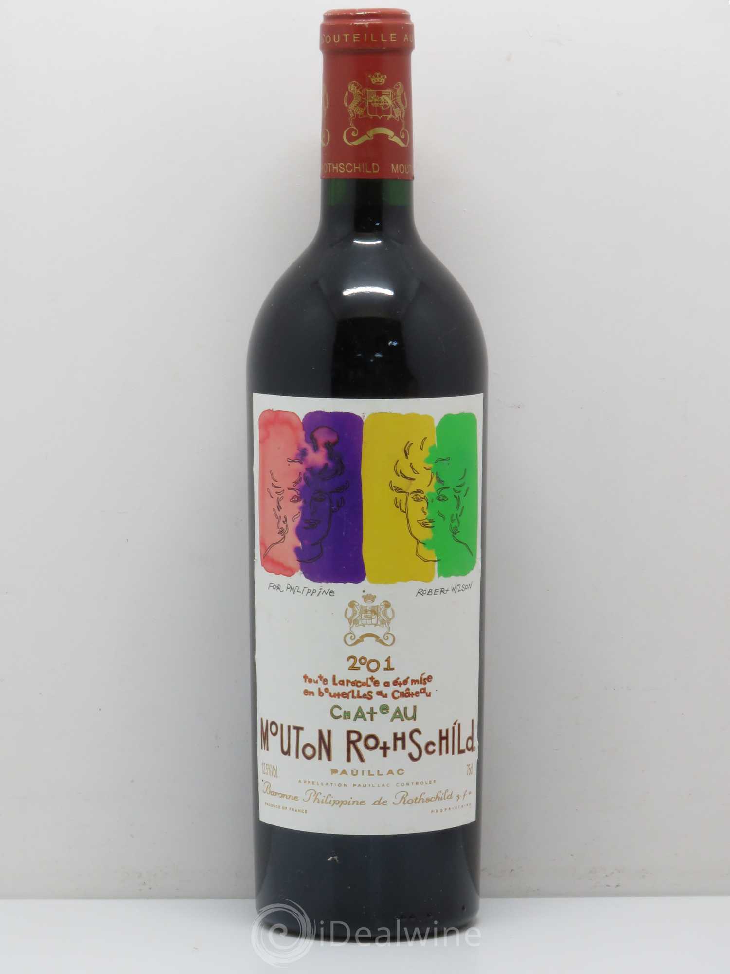 Château Mouton Rothschild 1er Grand Cru Classé 2001 - Lot de 1 bouteille - 0