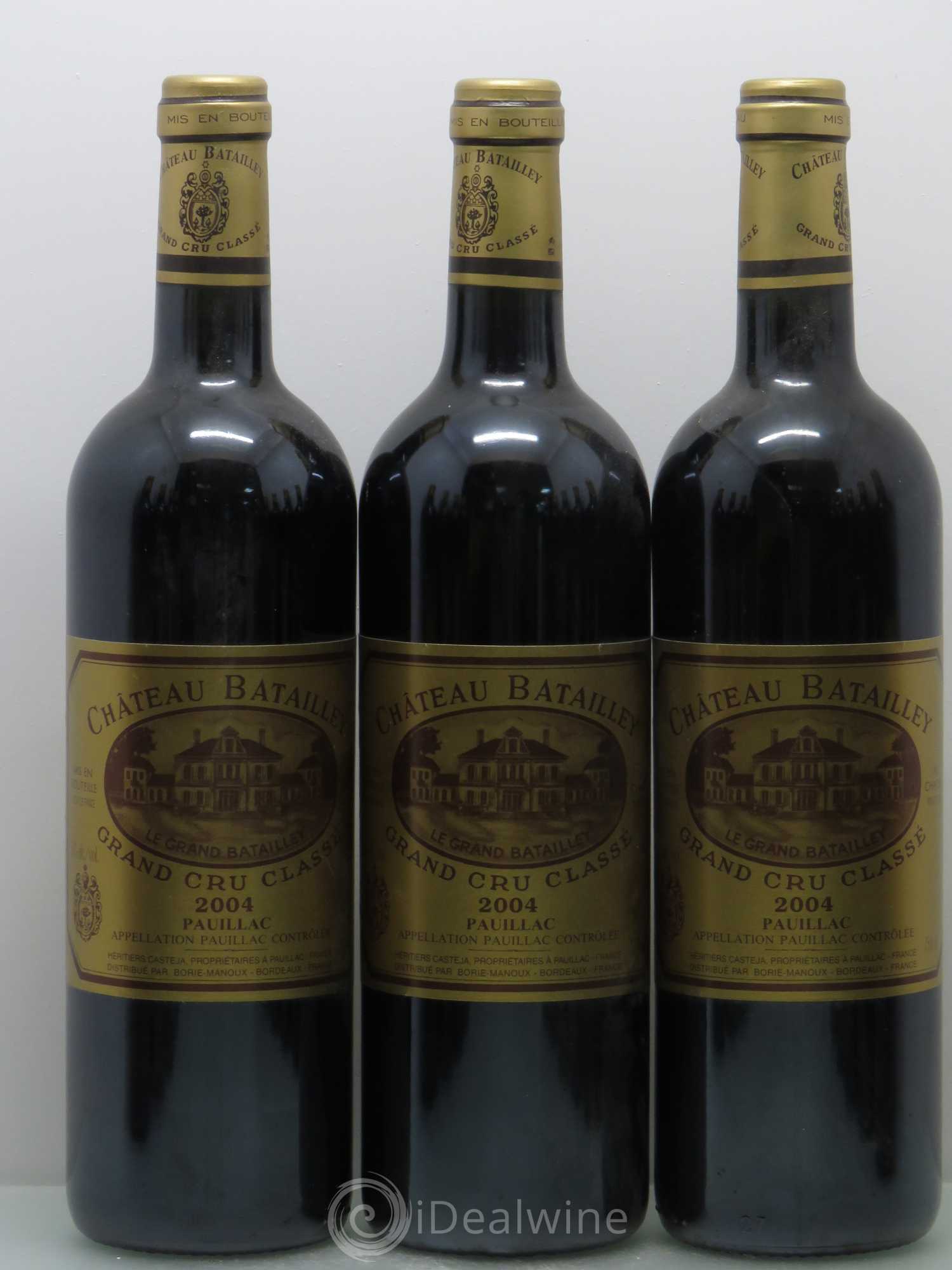 Château Batailley 5ème Grand Cru Classé Caisse bois sans couvercle 2004 - Lotto di 12 bottiglie - 1