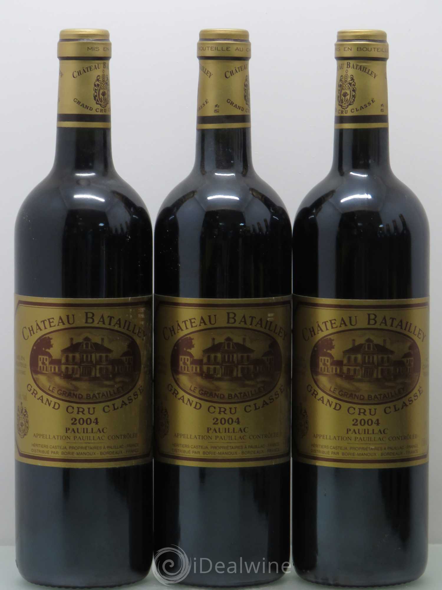 Château Batailley 5ème Grand Cru Classé Caisse bois sans couvercle 2004 - Lotto di 12 bottiglie - 2