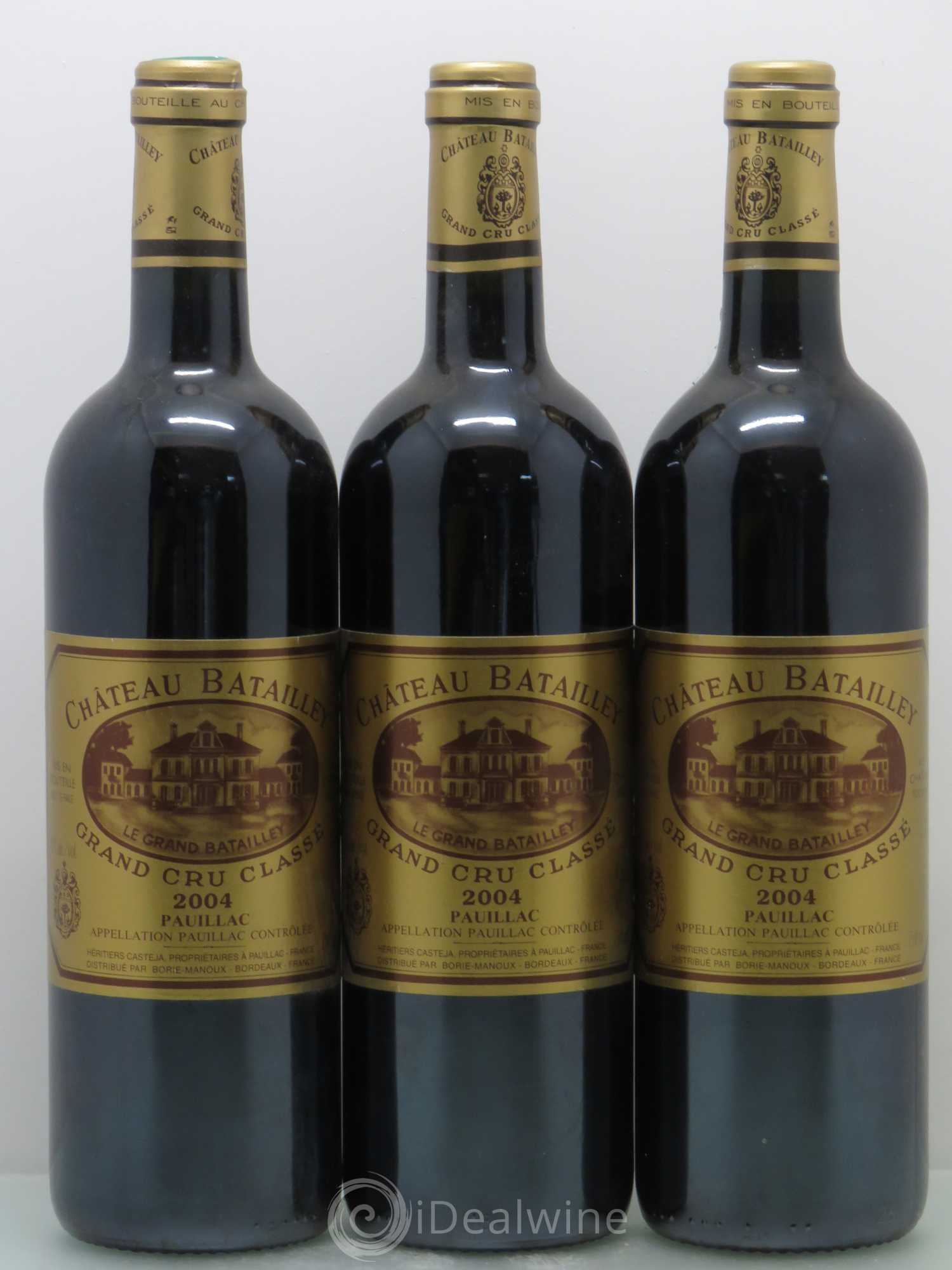 Château Batailley 5ème Grand Cru Classé Caisse bois sans couvercle 2004 - Lotto di 12 bottiglie - 4