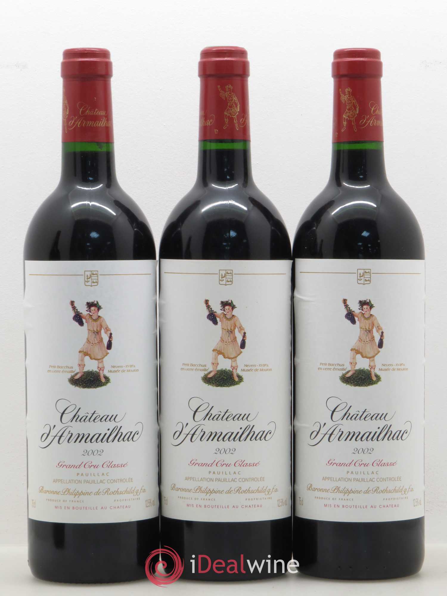 Château d' Armailhac - Mouton Baron(ne) Philippe 5ème Grand Cru Classé 2002 - Lot de 12 bouteilles - 4
