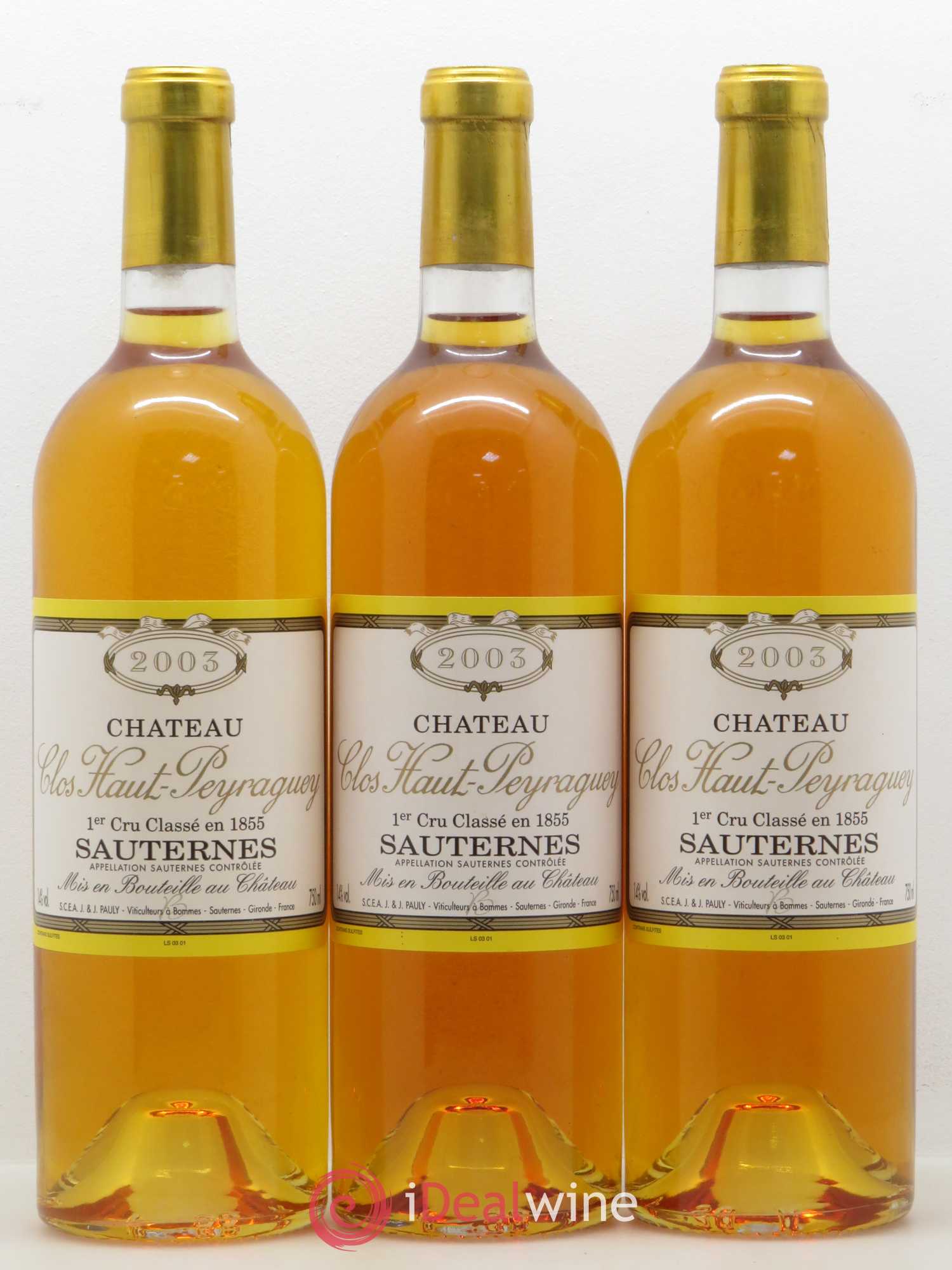 Clos Haut-Peyraguey 1er Grand Cru Classé 2003 - Lotto di 12 bottiglie - 3
