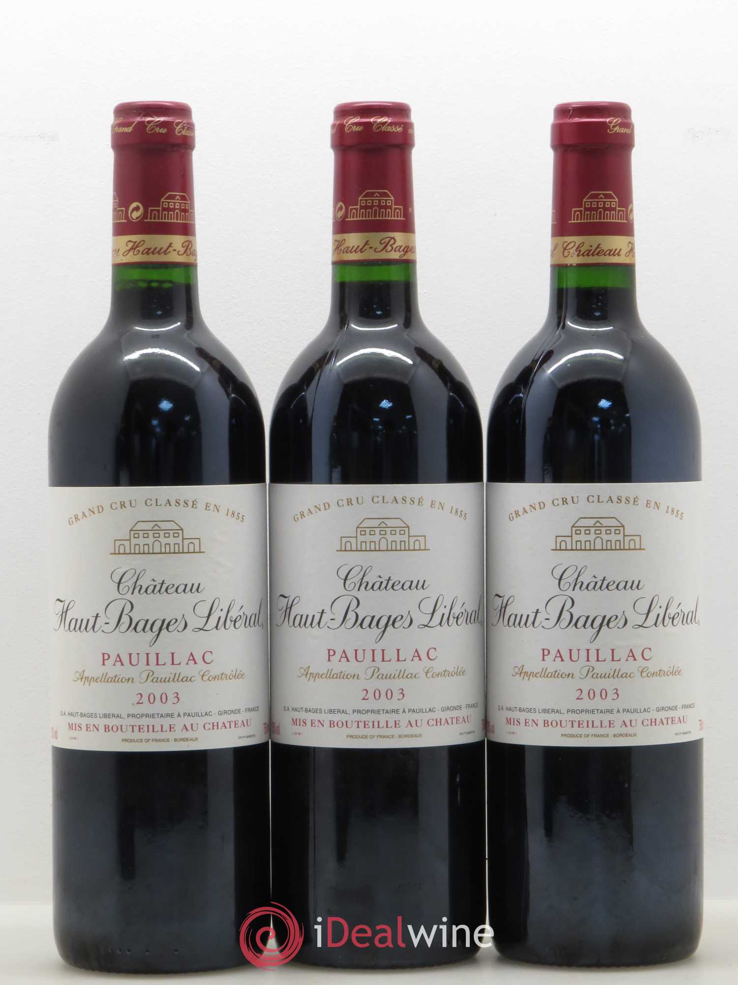 Château Haut Bages Libéral 5ème Grand Cru Classé 2003 - Lot de 12 bouteilles - 1