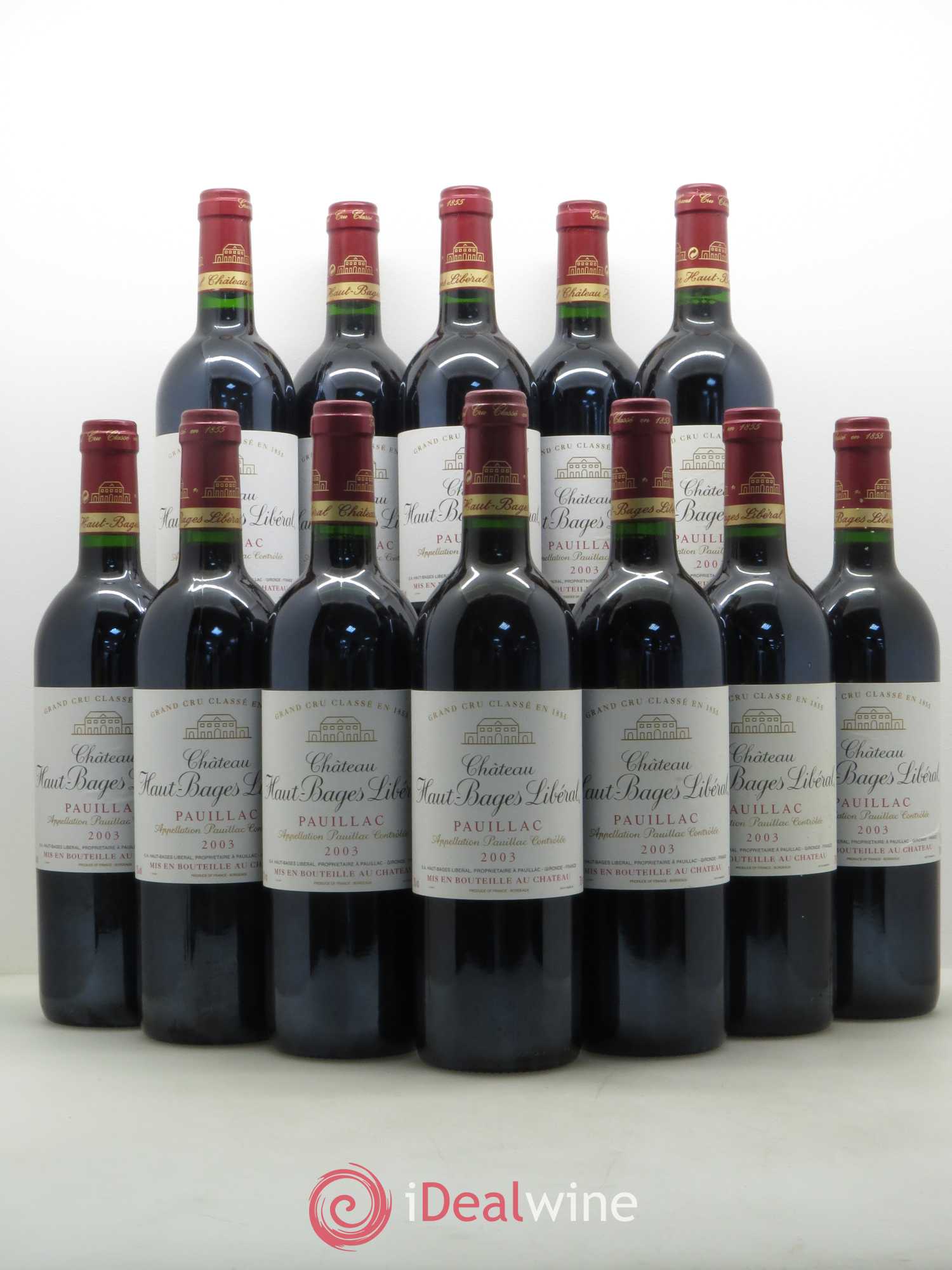 Château Haut Bages Libéral 5ème Grand Cru Classé 2003 - Lot de 12 bouteilles - 0