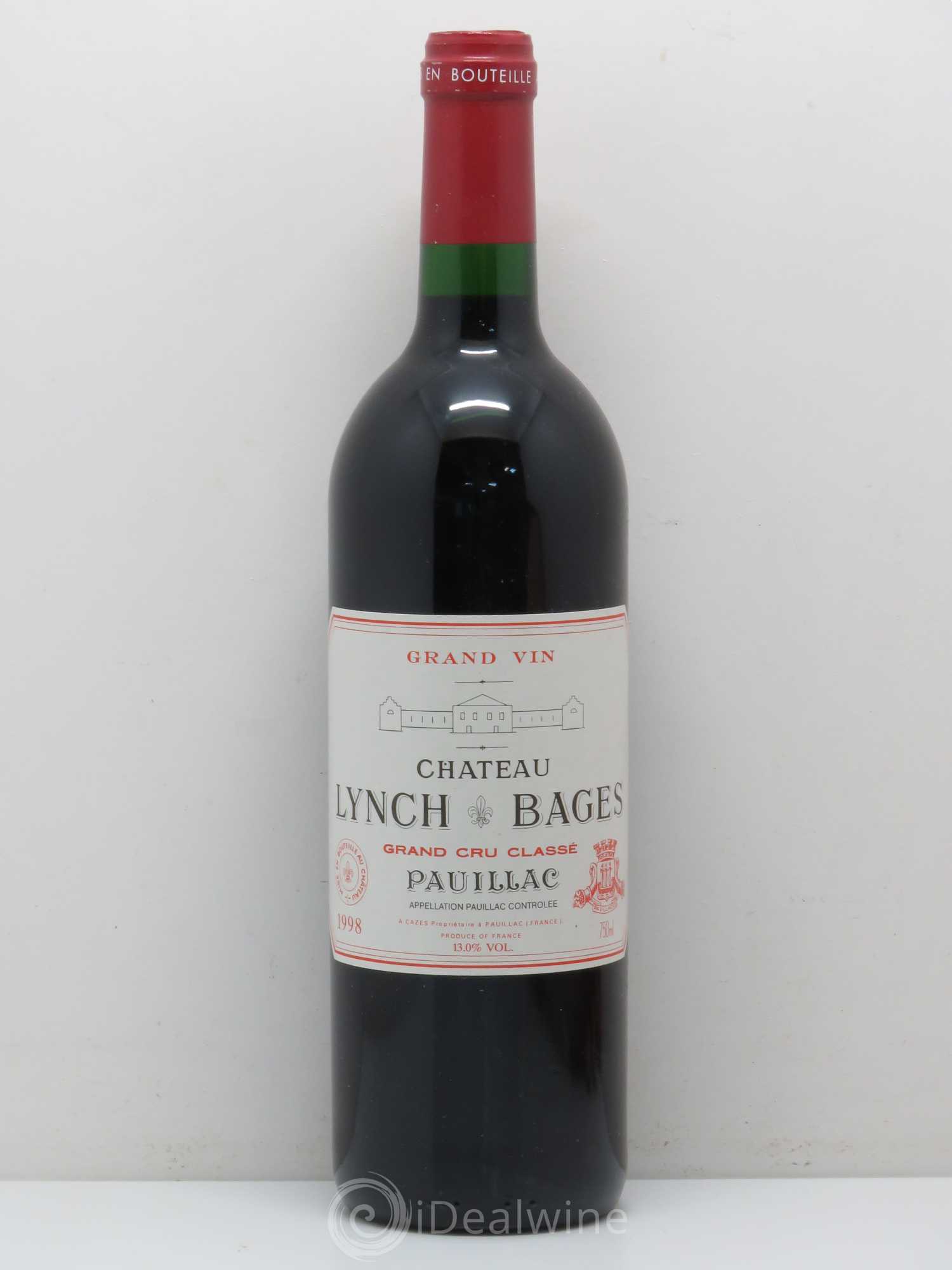 Château Lynch Bages 5ème Grand Cru Classé 1998 - Lot de 1 bouteille - 0