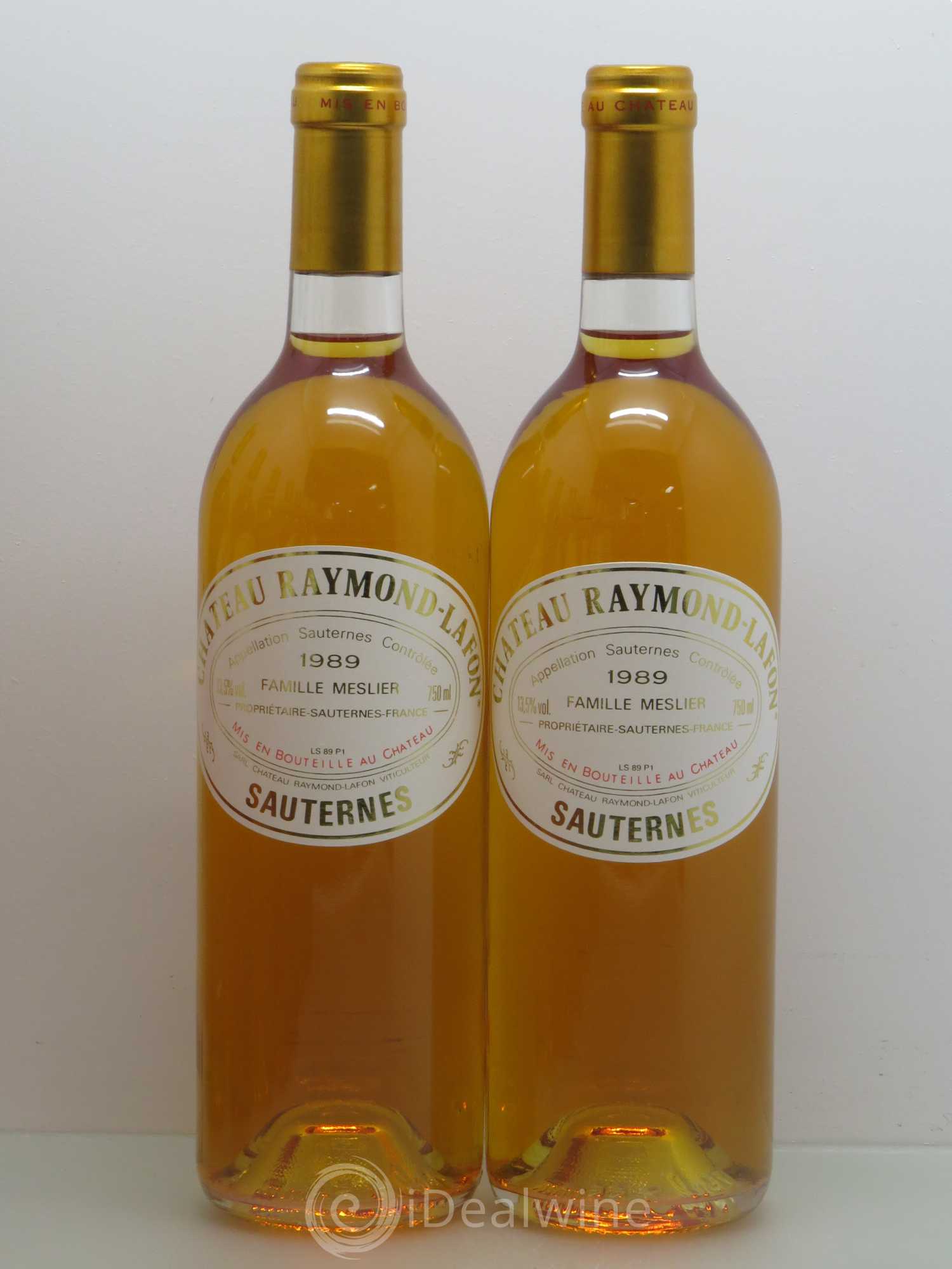 Château Raymond Lafon 1989 - Lotto di 2 bottiglie - 0