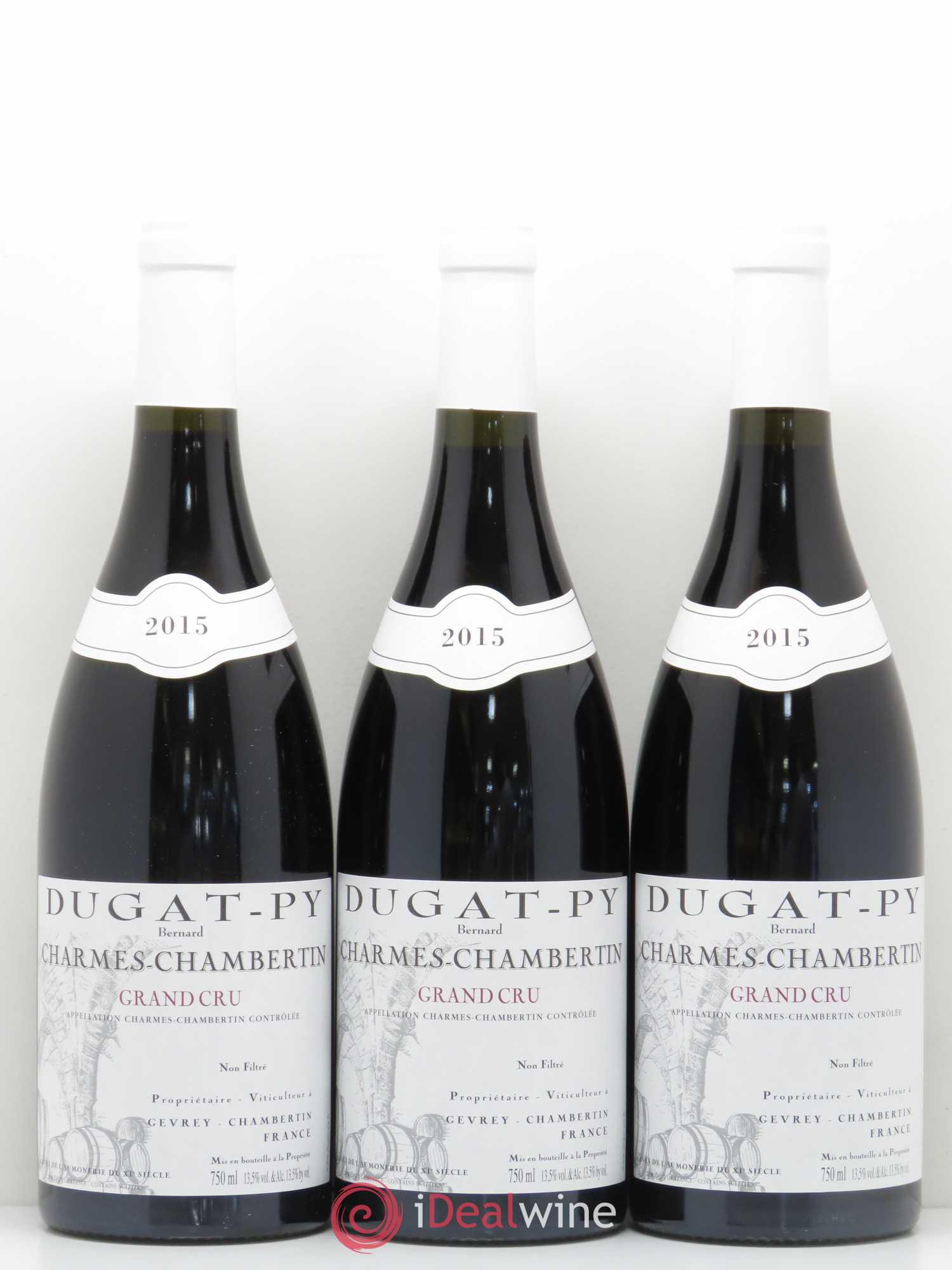 Charmes-Chambertin Grand Cru Dugat-Py 2015 - Lot de 3 bouteilles - 0
