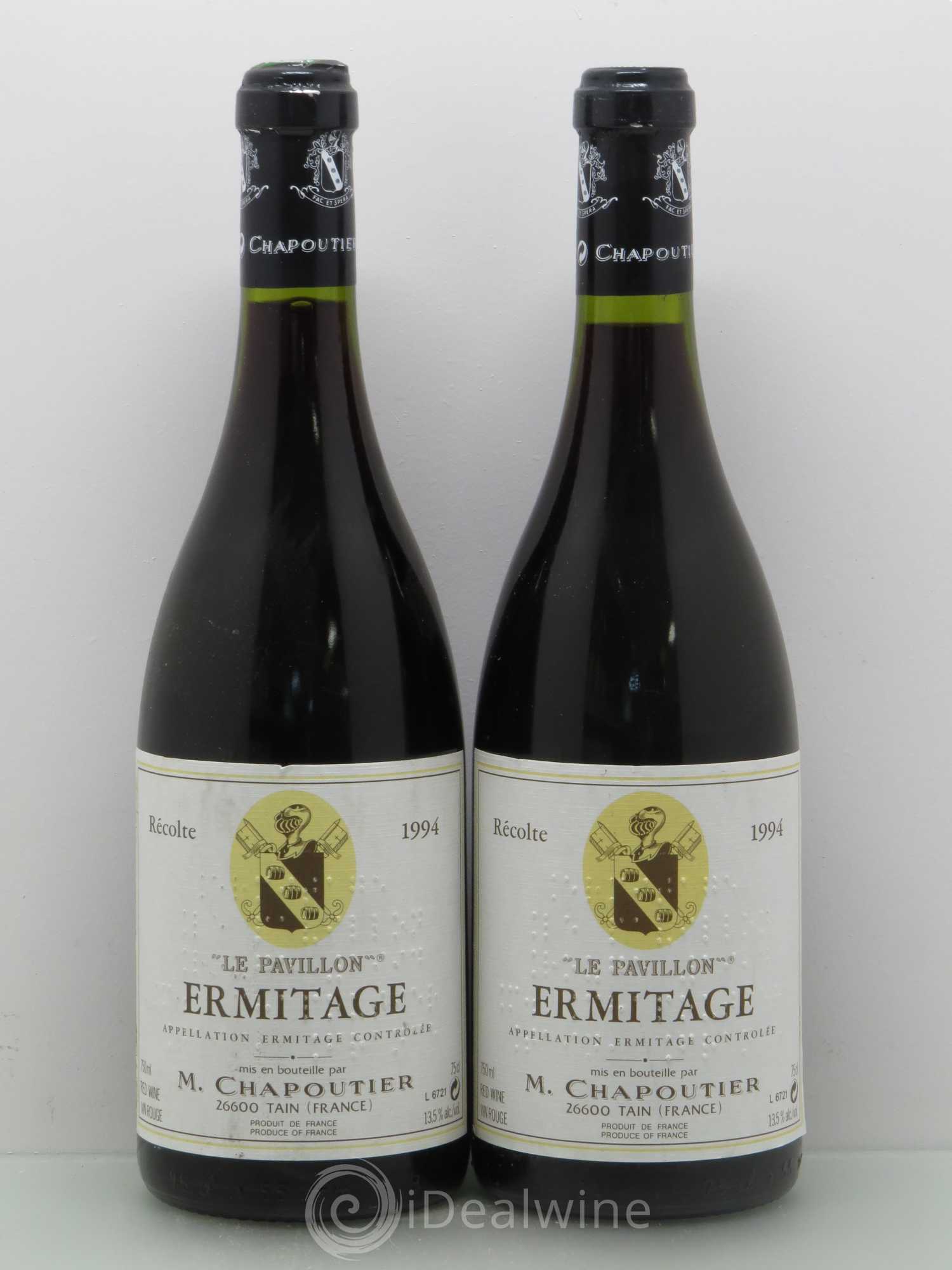 Hermitage Ermitage Le Pavillon Chapoutier 1994 - Lot de 2 bouteilles - 0