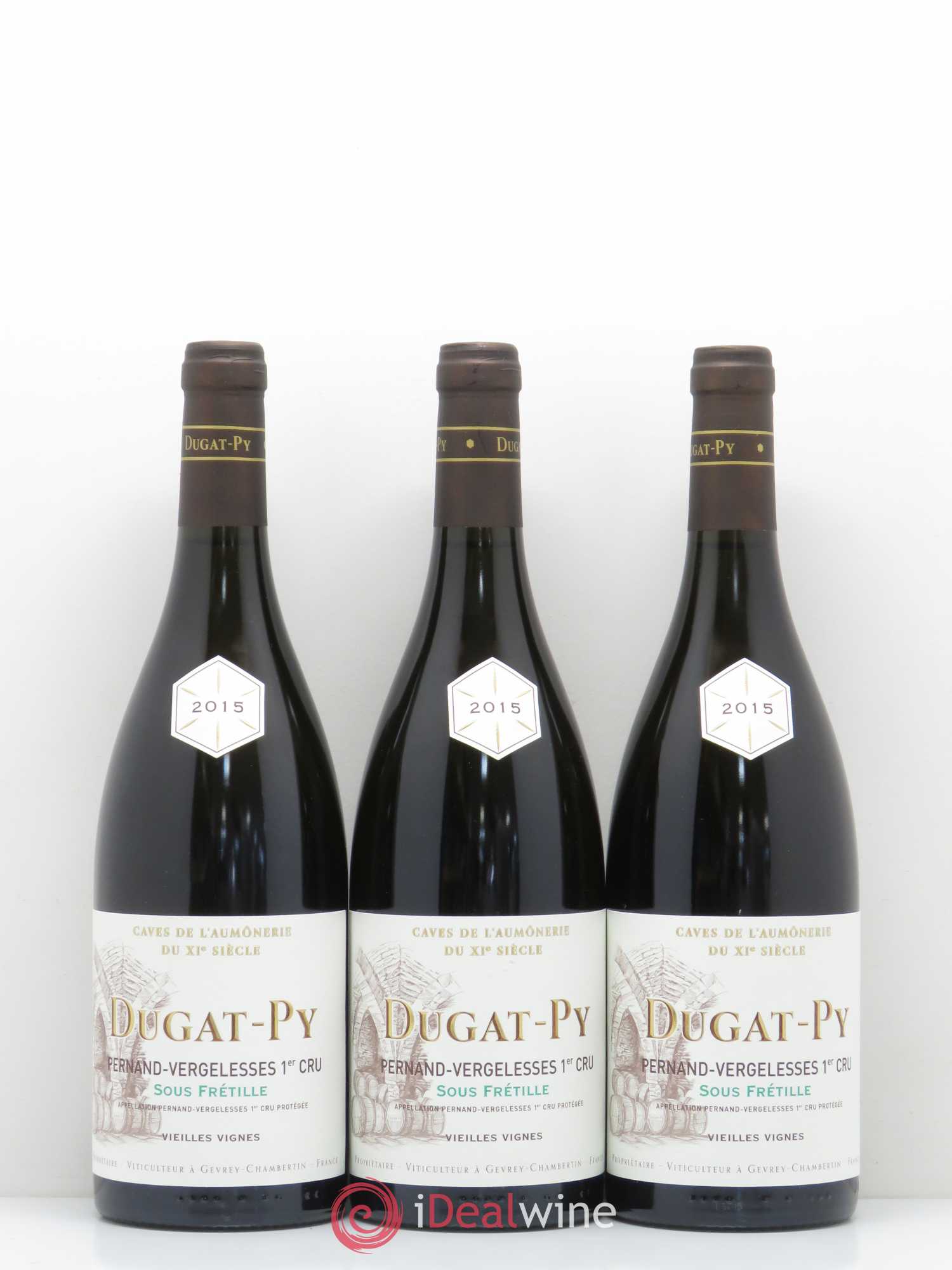 Pernand-Vergelesses 1er Cru Sous Frétille Dugat-Py Vieilles vignes 2015 - Posten von 3 Flaschen - 0