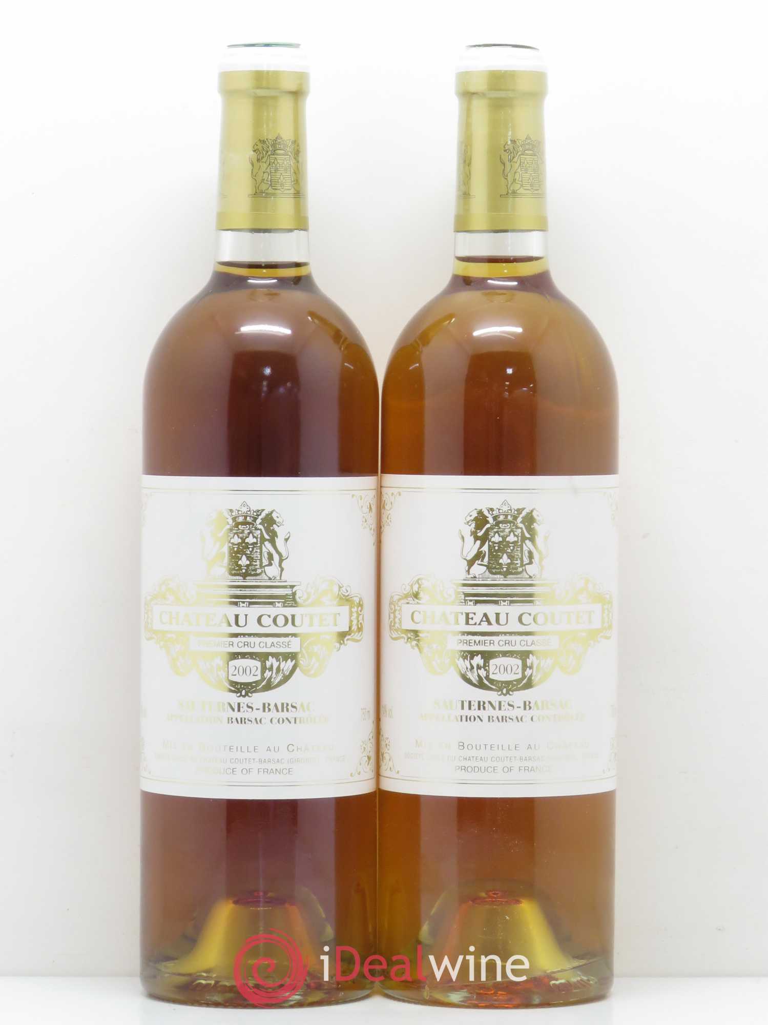 Château Coutet 1er Grand Cru Classé 2002 - Lotto di 2 bottiglie - 0