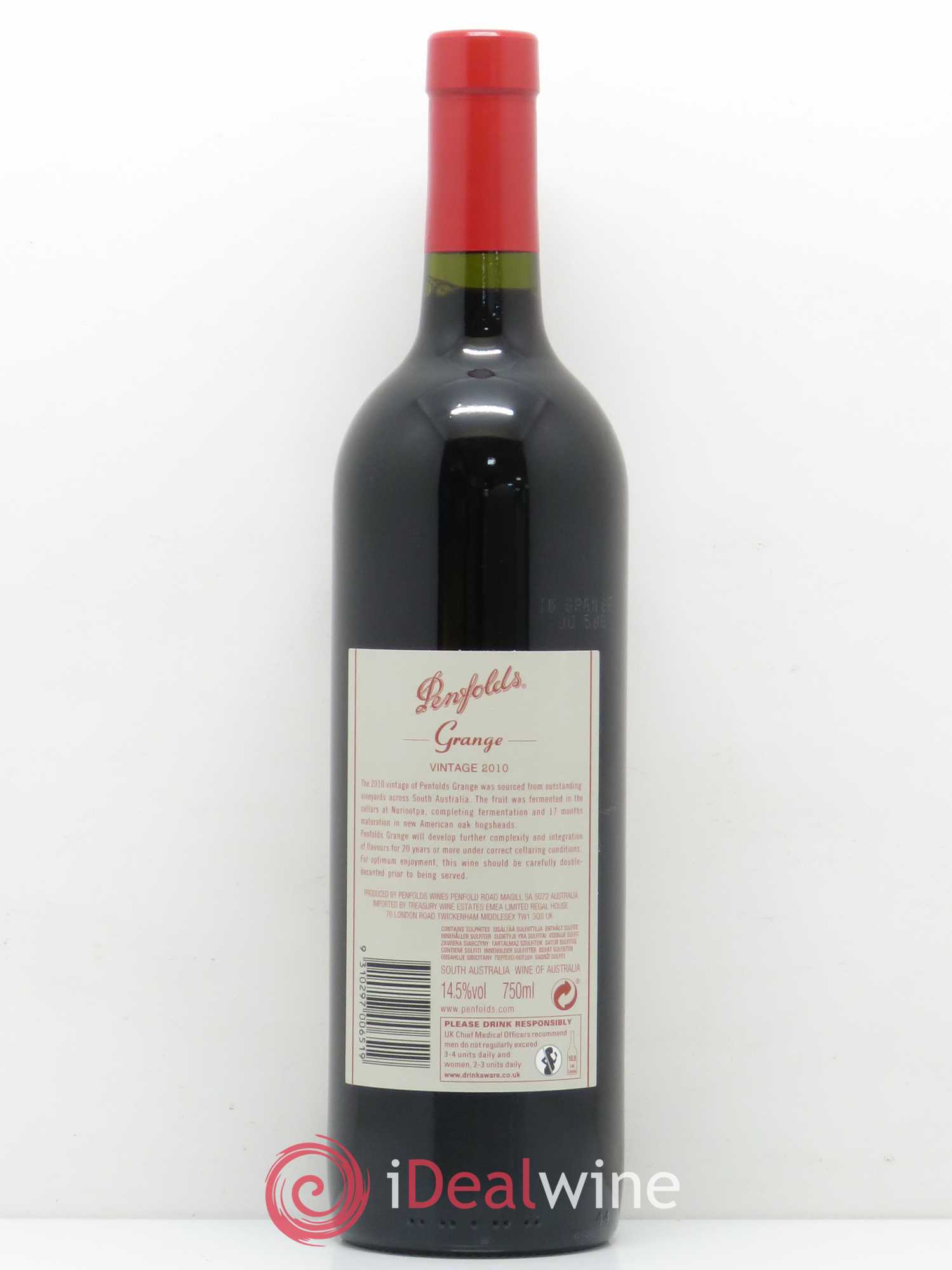 South Australia Penfolds Wines Grange Bin 95 Bin 95 2010 - Lot of 1 bottle - 1