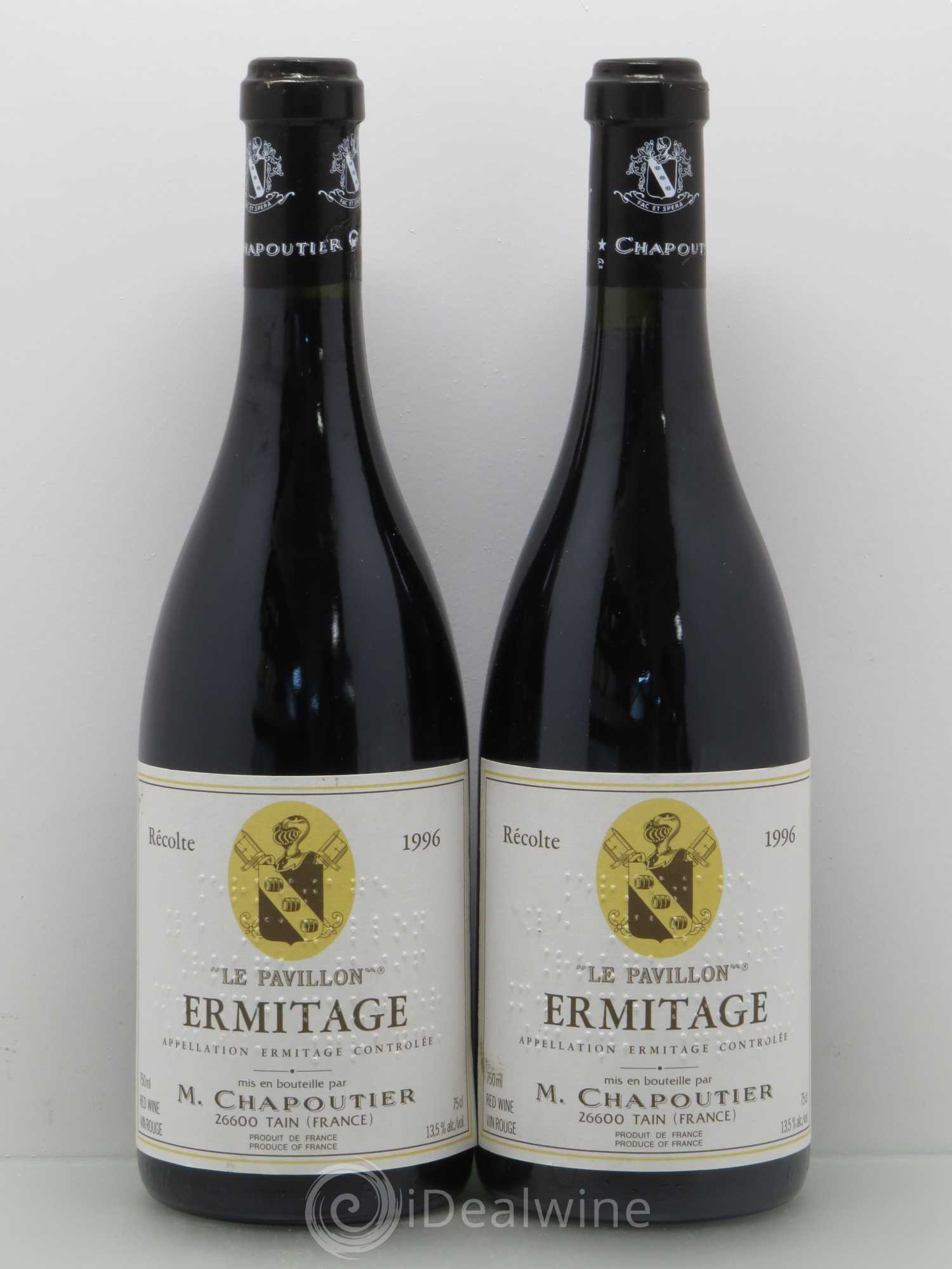 Hermitage Ermitage Le Pavillon Chapoutier 1996 - Lot de 2 bouteilles - 0